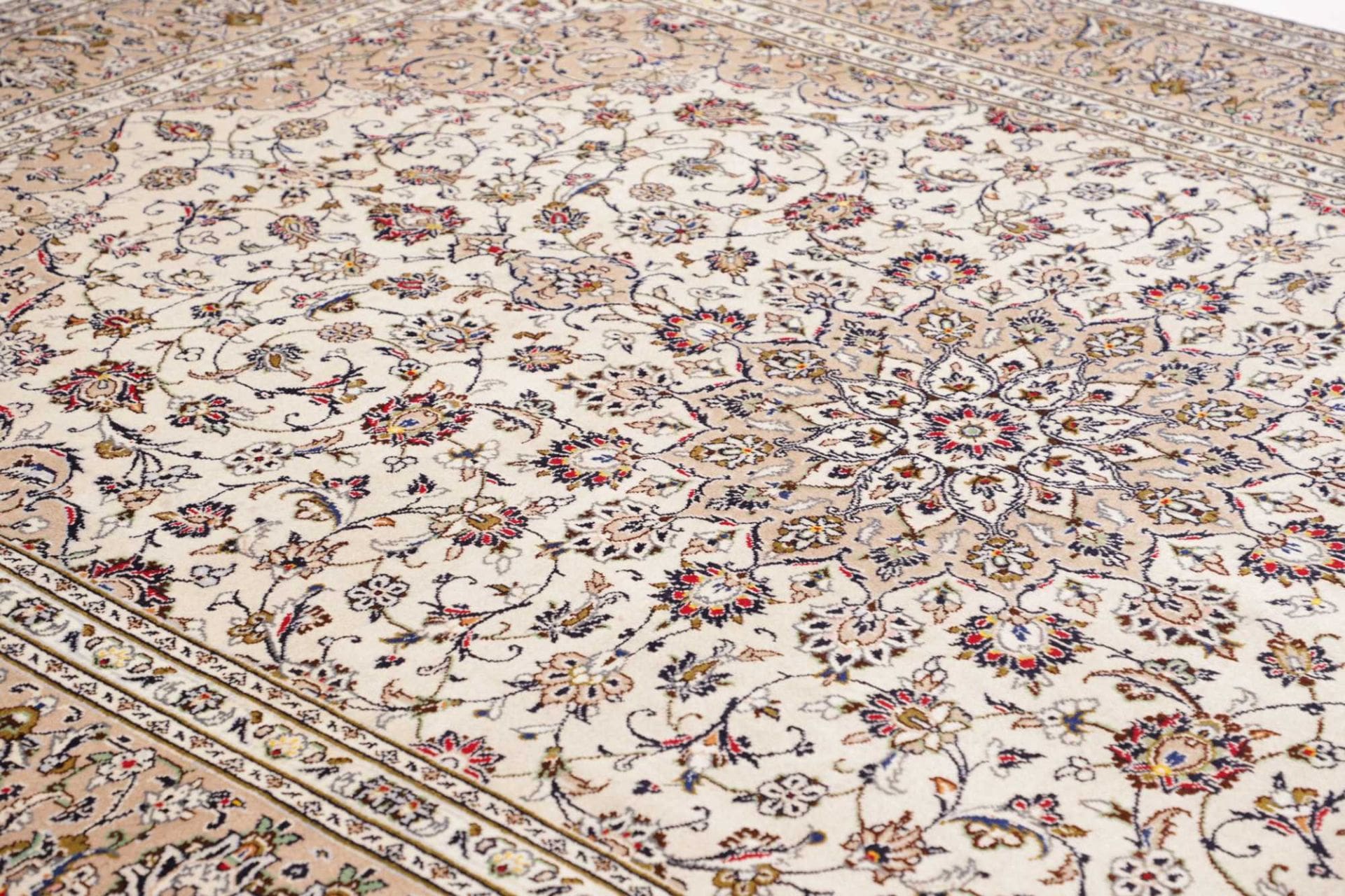 Kashan Perserteppich 243 × 345 cm aus Wolle, handgeknüpft