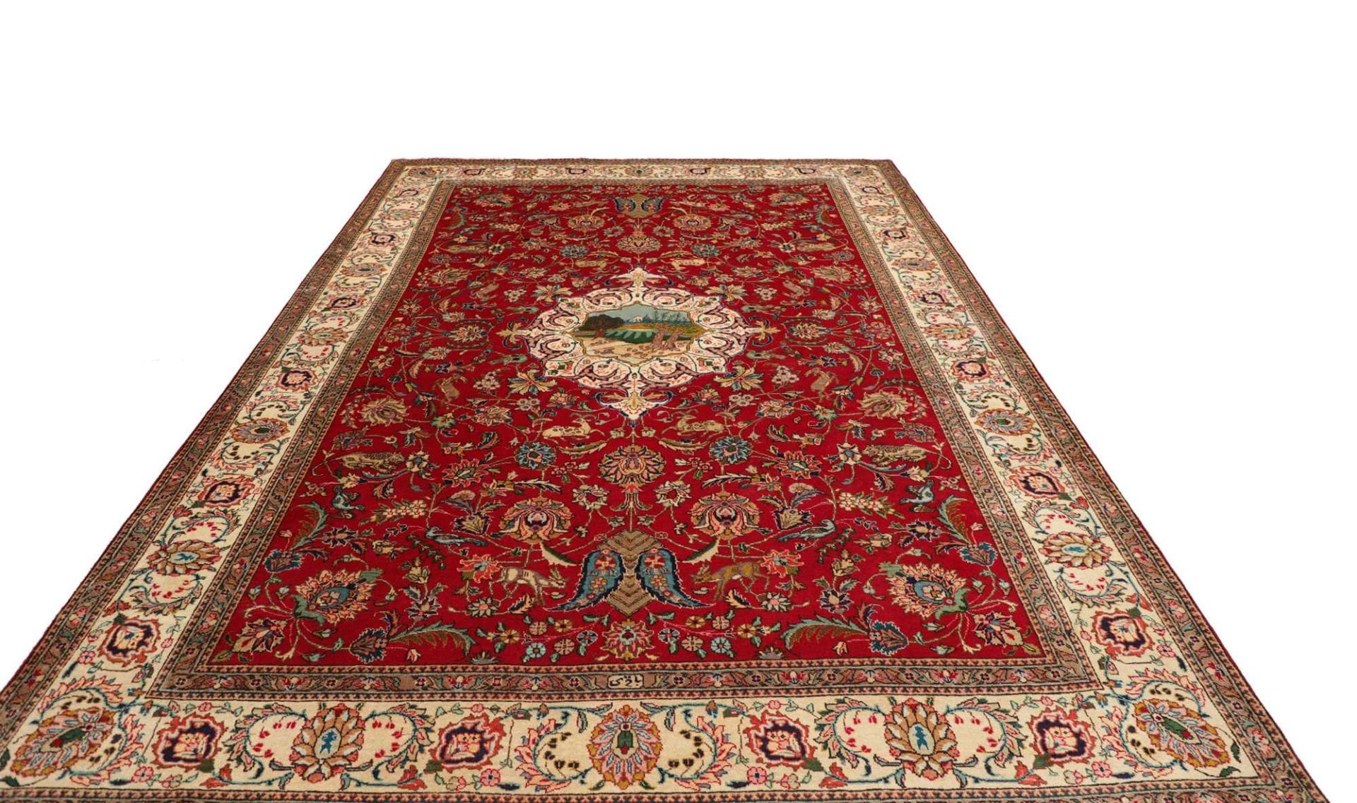 Handgeknüpfter Täbriz Perserteppich 245 × 343 cm