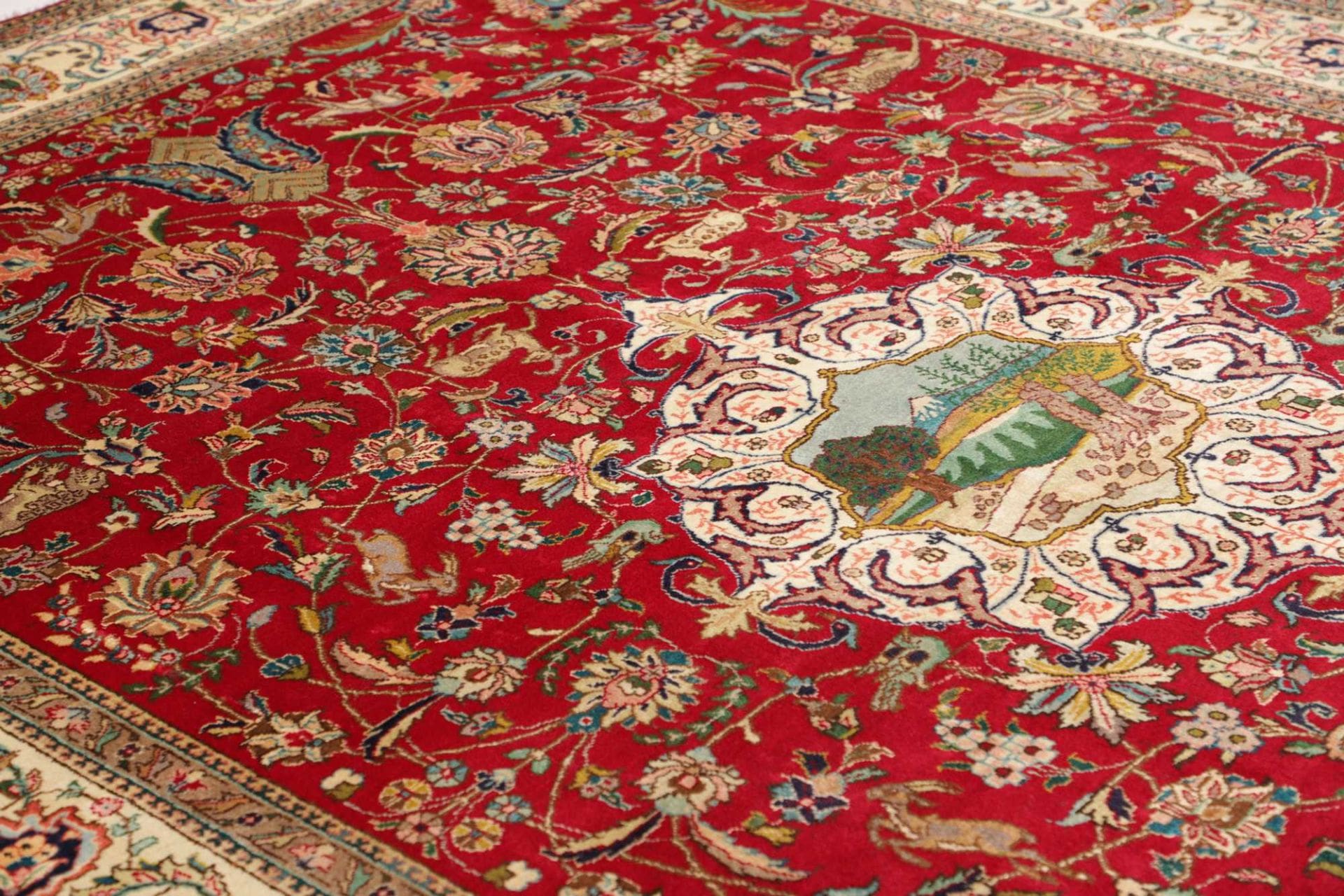 Handgeknüpfter Täbriz Perserteppich 245 × 343 cm