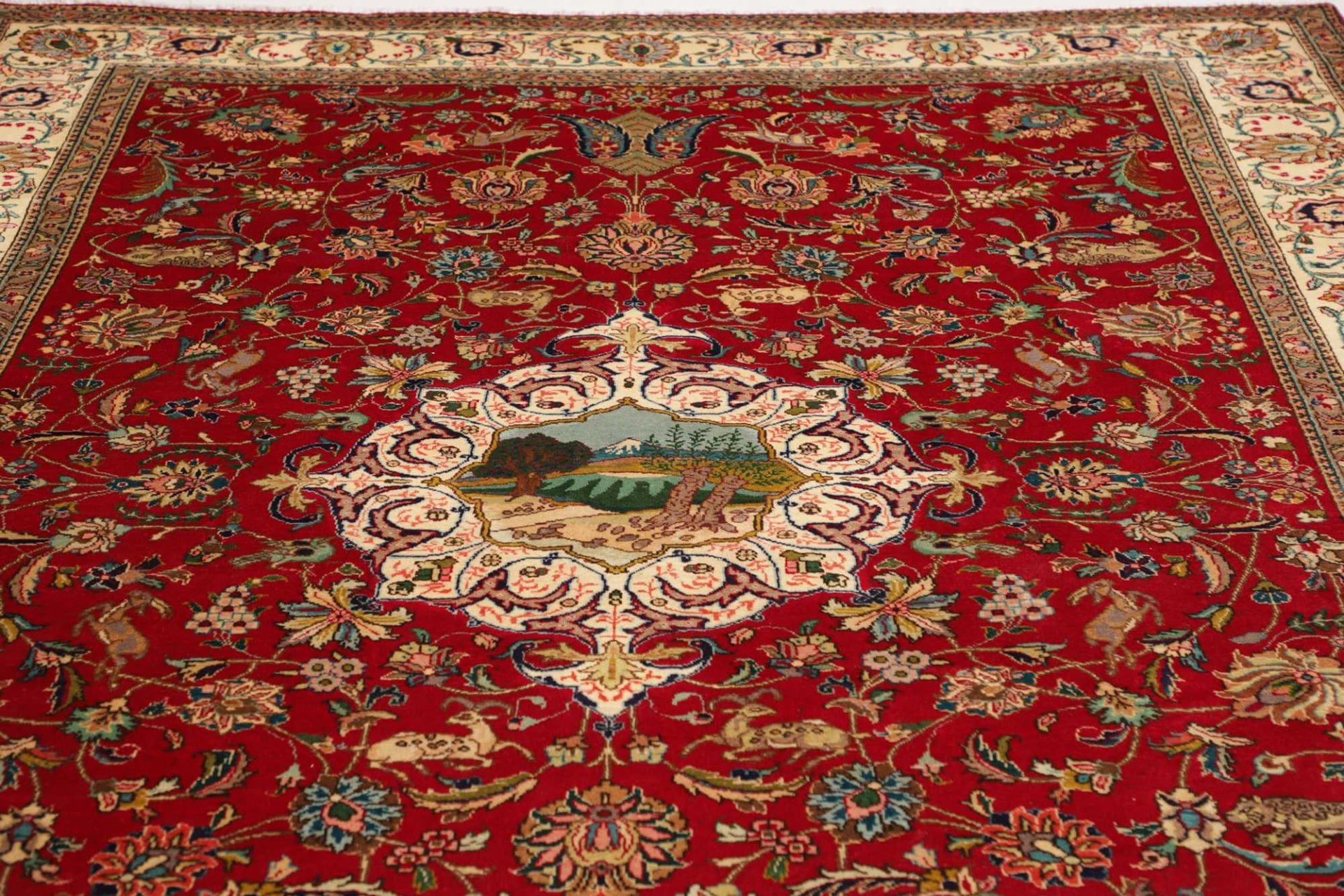 Handgeknüpfter Täbriz Perserteppich 245 × 343 cm