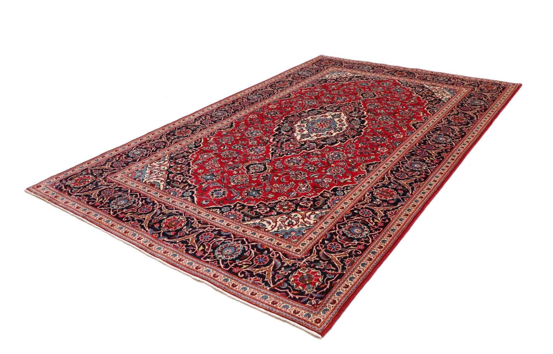 Handgeknüpfter Kashan Perserteppich 198 × 305 cm