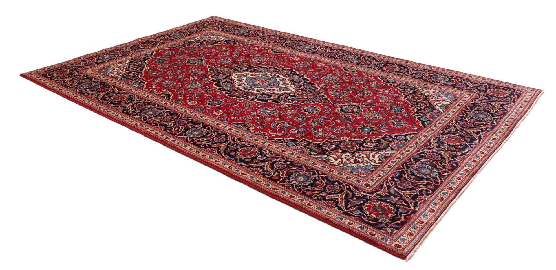Handgeknüpfter Kashan Perserteppich 198 × 305 cm