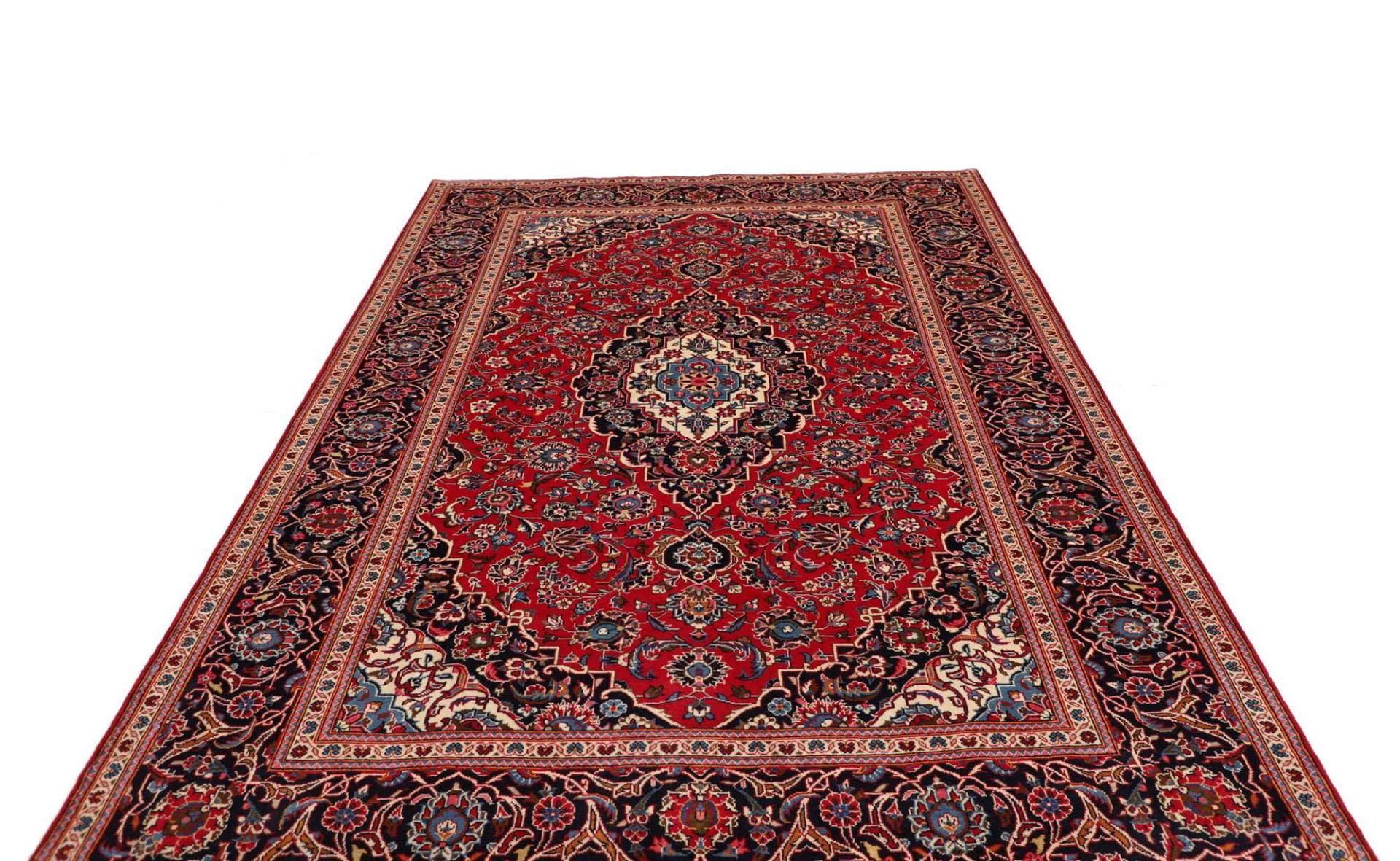Handgeknüpfter Kashan Perserteppich 198 × 305 cm