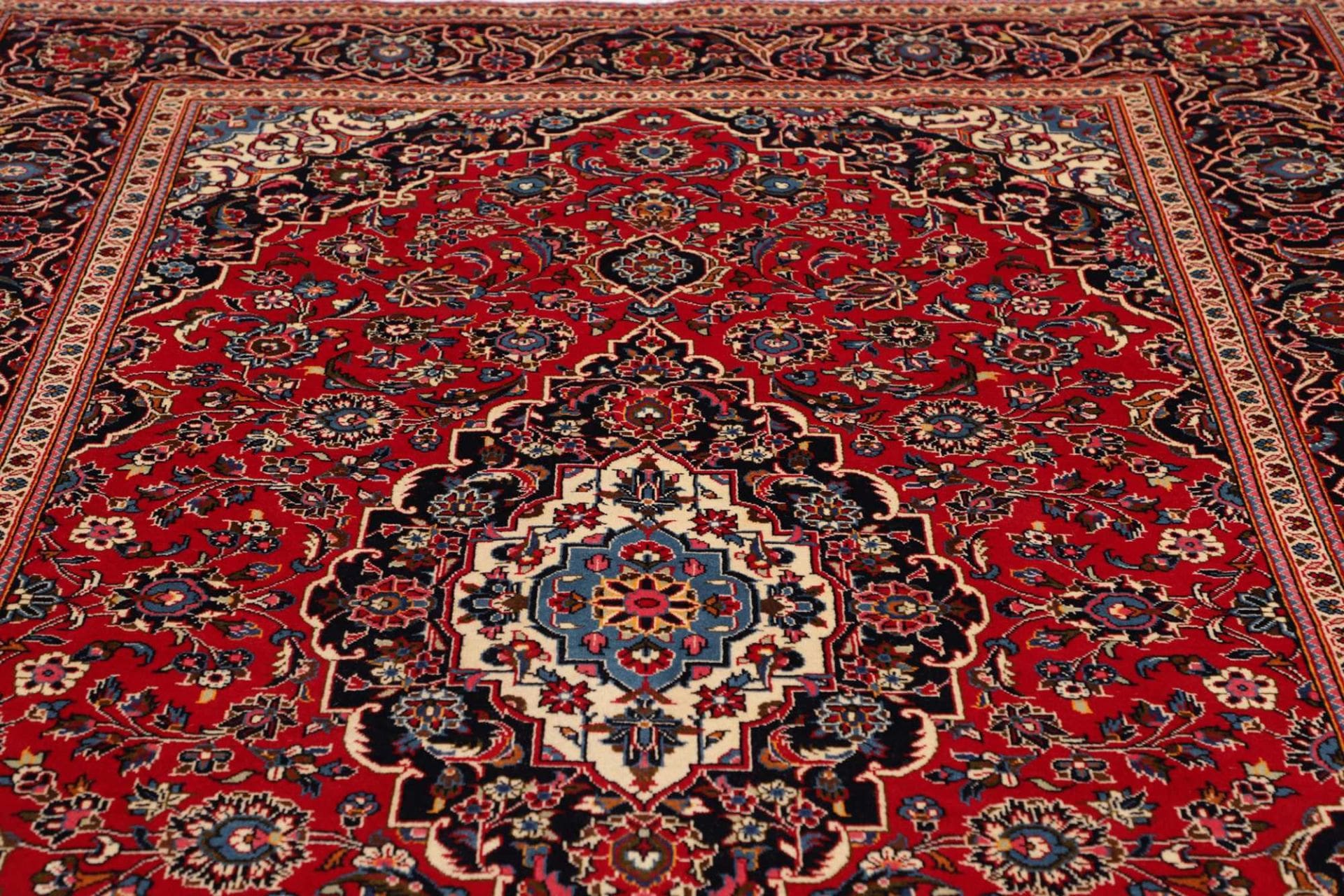 Handgeknüpfter Kashan Perserteppich 198 × 305 cm