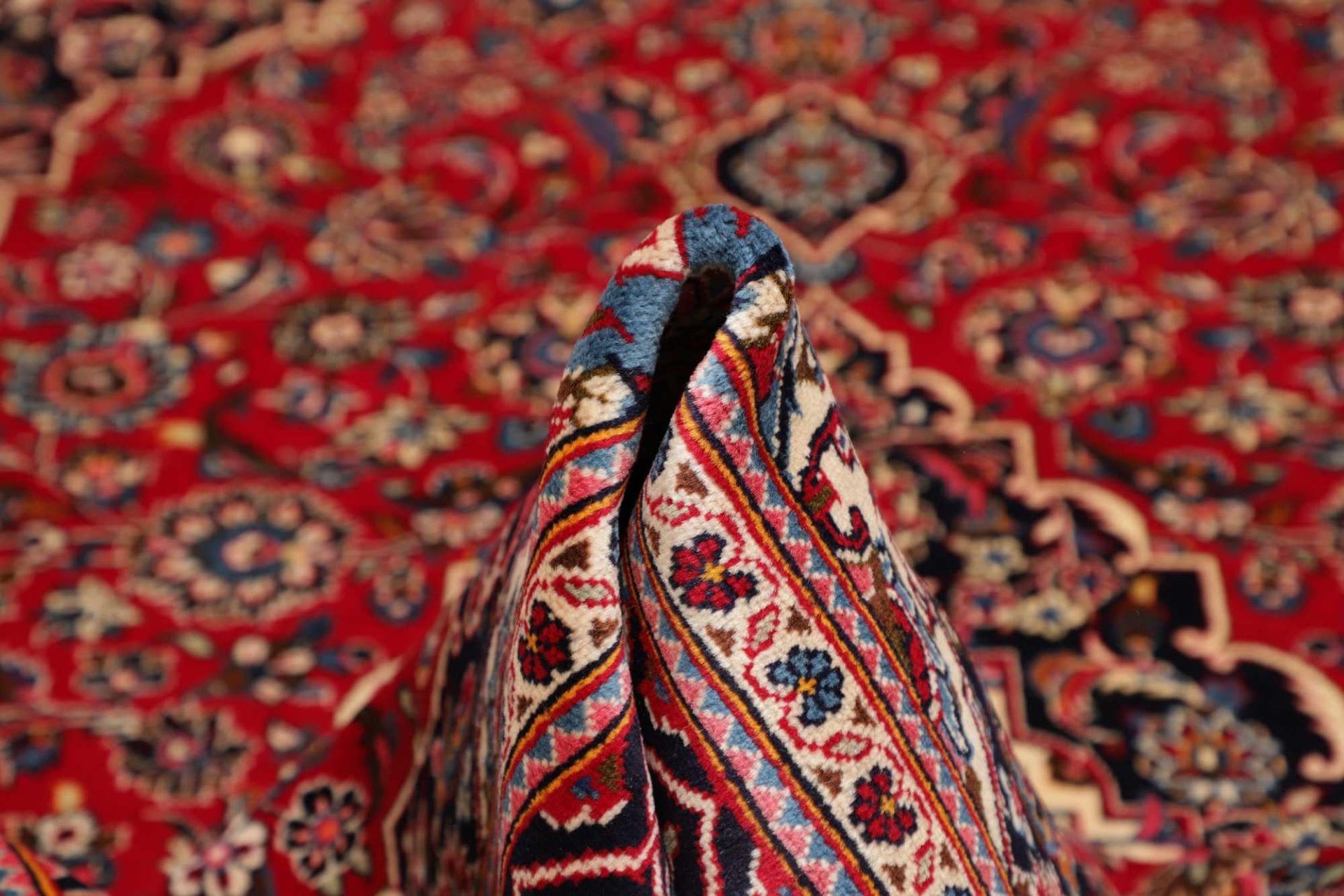 Handgeknüpfter Kashan Perserteppich 198 × 305 cm