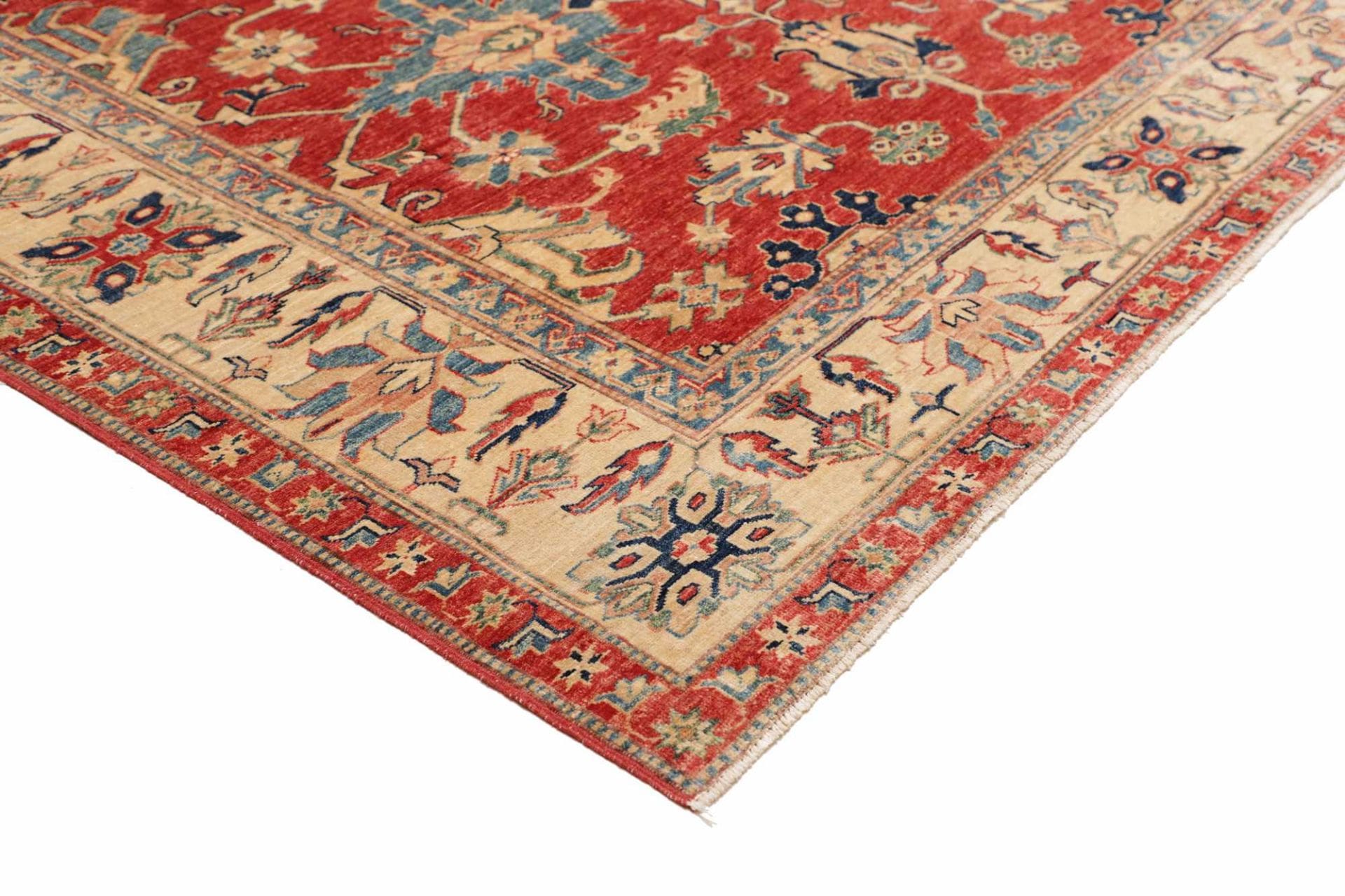 Kazak Orientteppich 212 × 298 cm aus Wolle, handgeknüpft