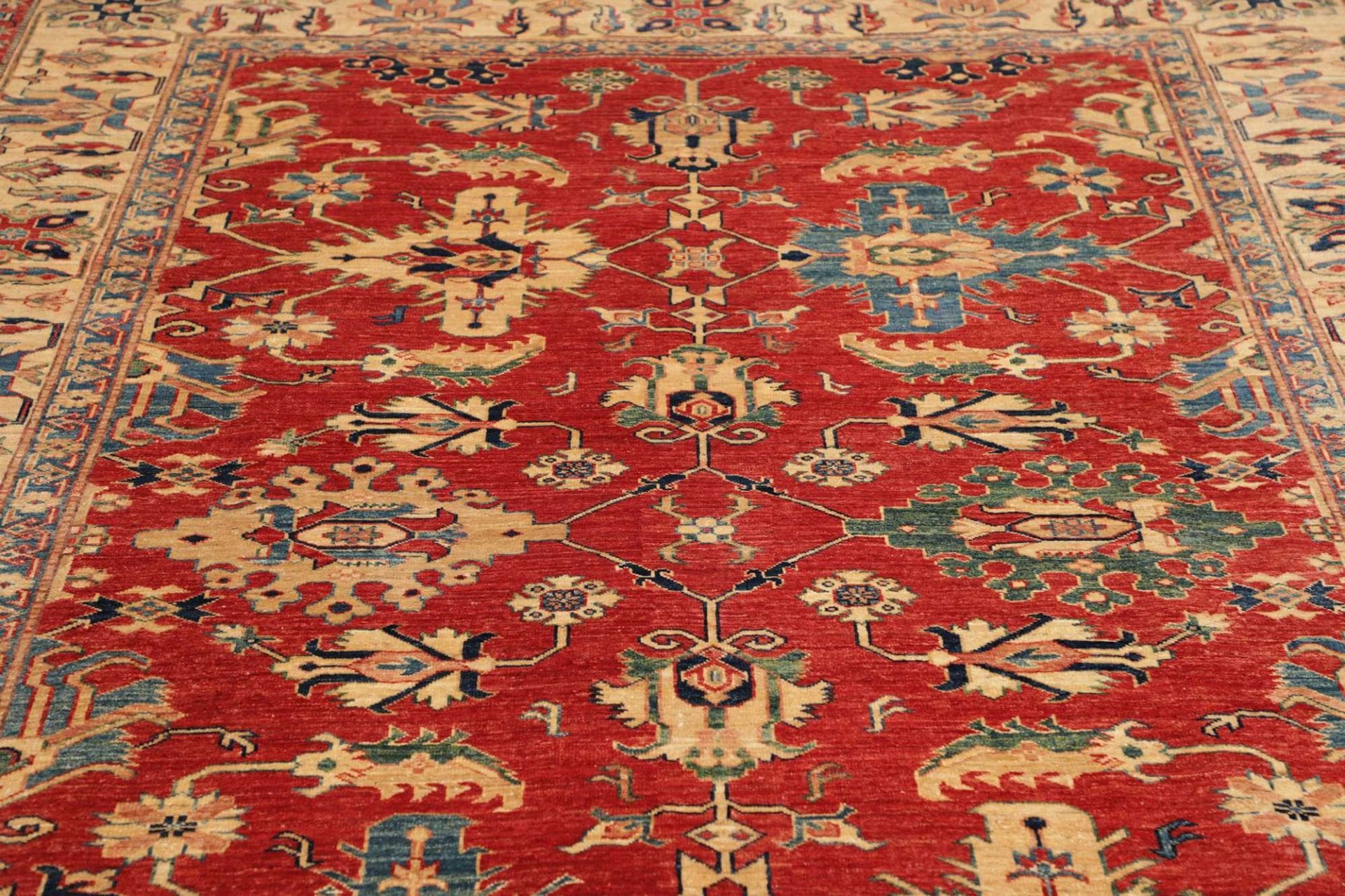 Kazak Orientteppich 212 × 298 cm aus Wolle, handgeknüpft