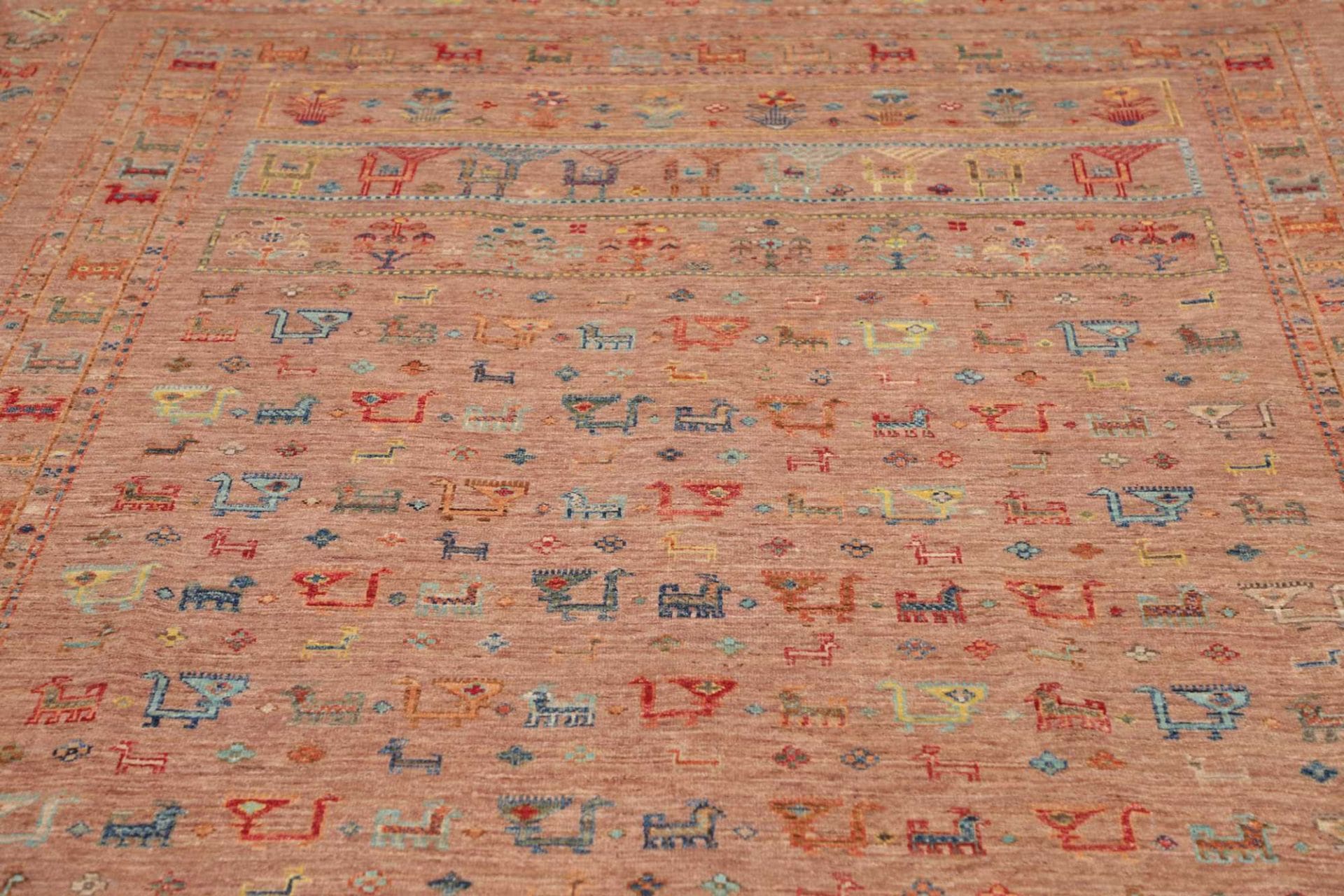 Handgeknüpfter Samarkand Orientteppich, 209 × 297 cm, Wolle