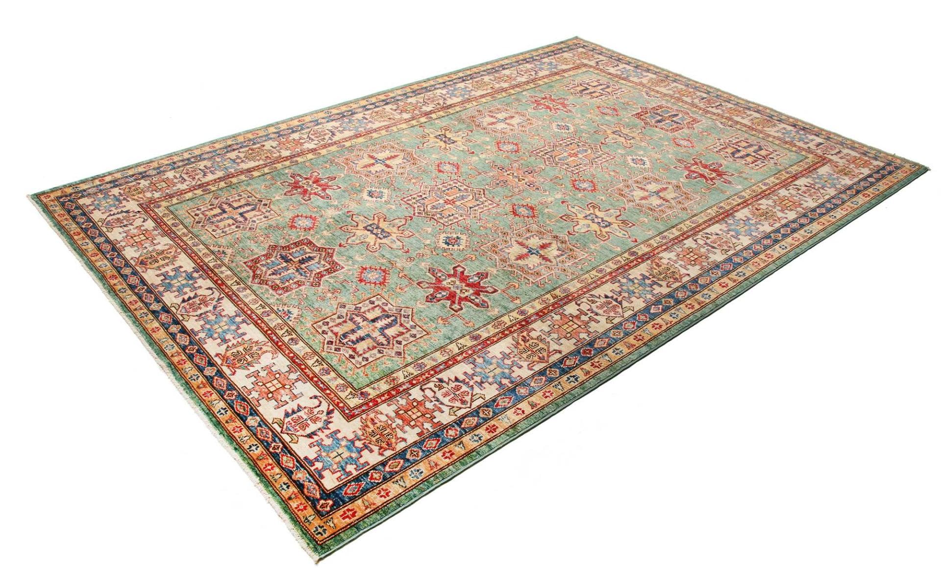 Kazak Orientteppich 210 × 306 cm aus Wolle, handgeknüpft