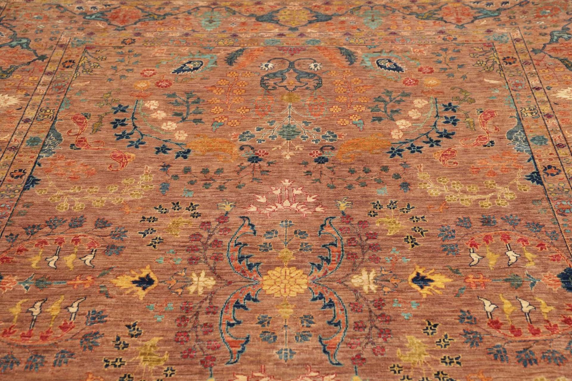 Handgeknüpfter Samarkand Orientteppich 211 × 295 cm