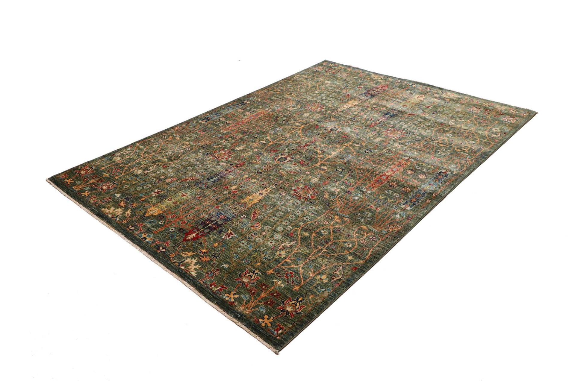 Handgeknüpfter Samarkand Orientteppich 174 × 238 cm