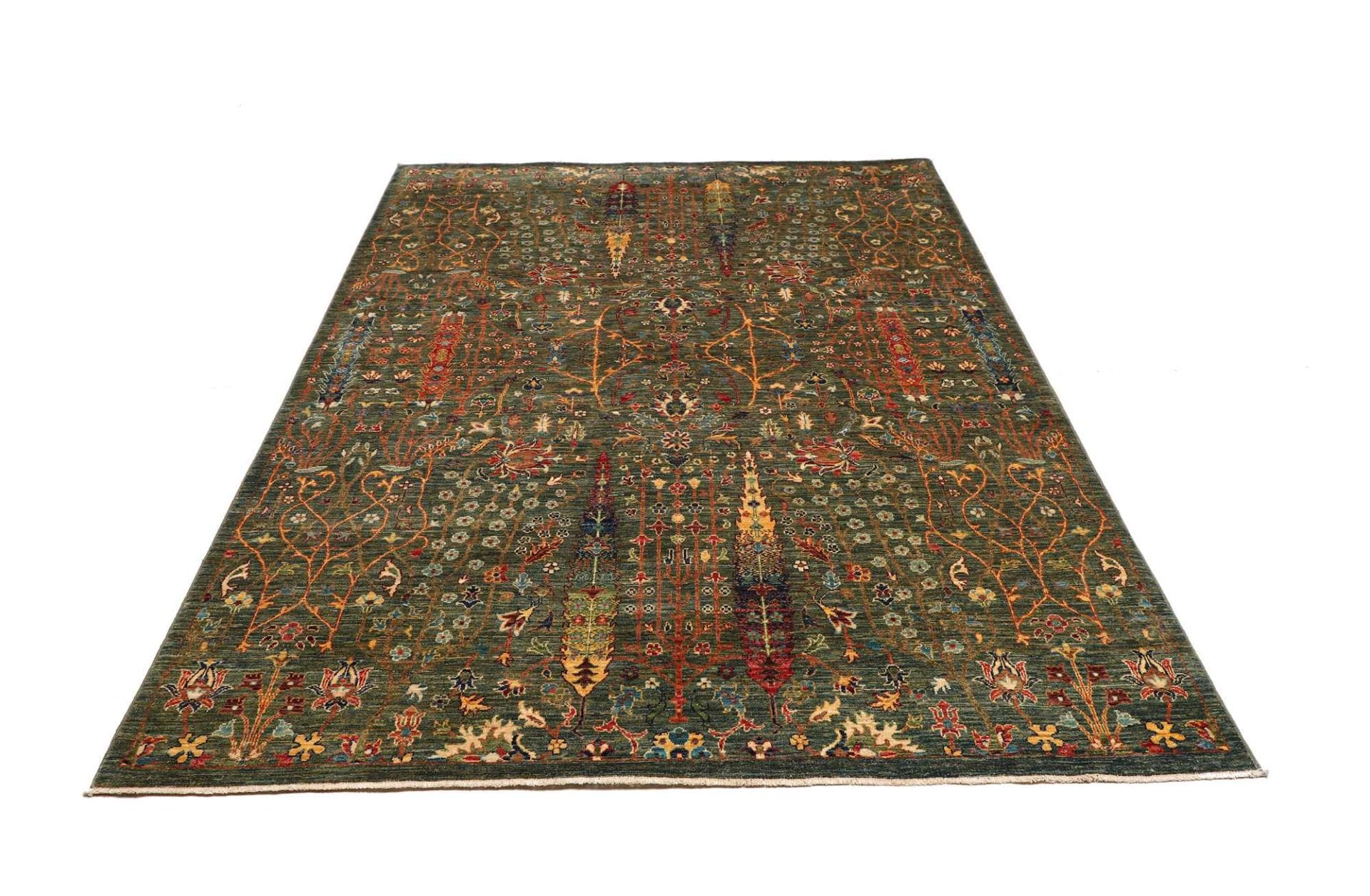 Handgeknüpfter Samarkand Orientteppich 174 × 238 cm