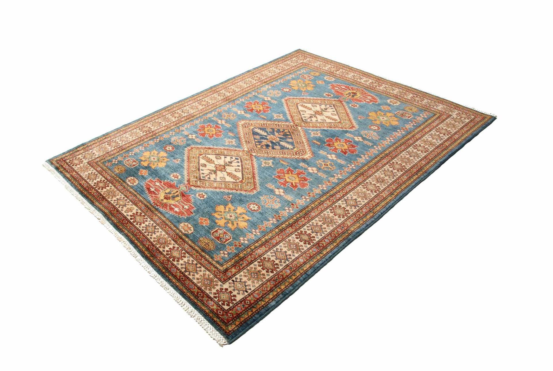 Handgeknüpfter Kazak Orientteppich, 178 × 226 cm, Wolle