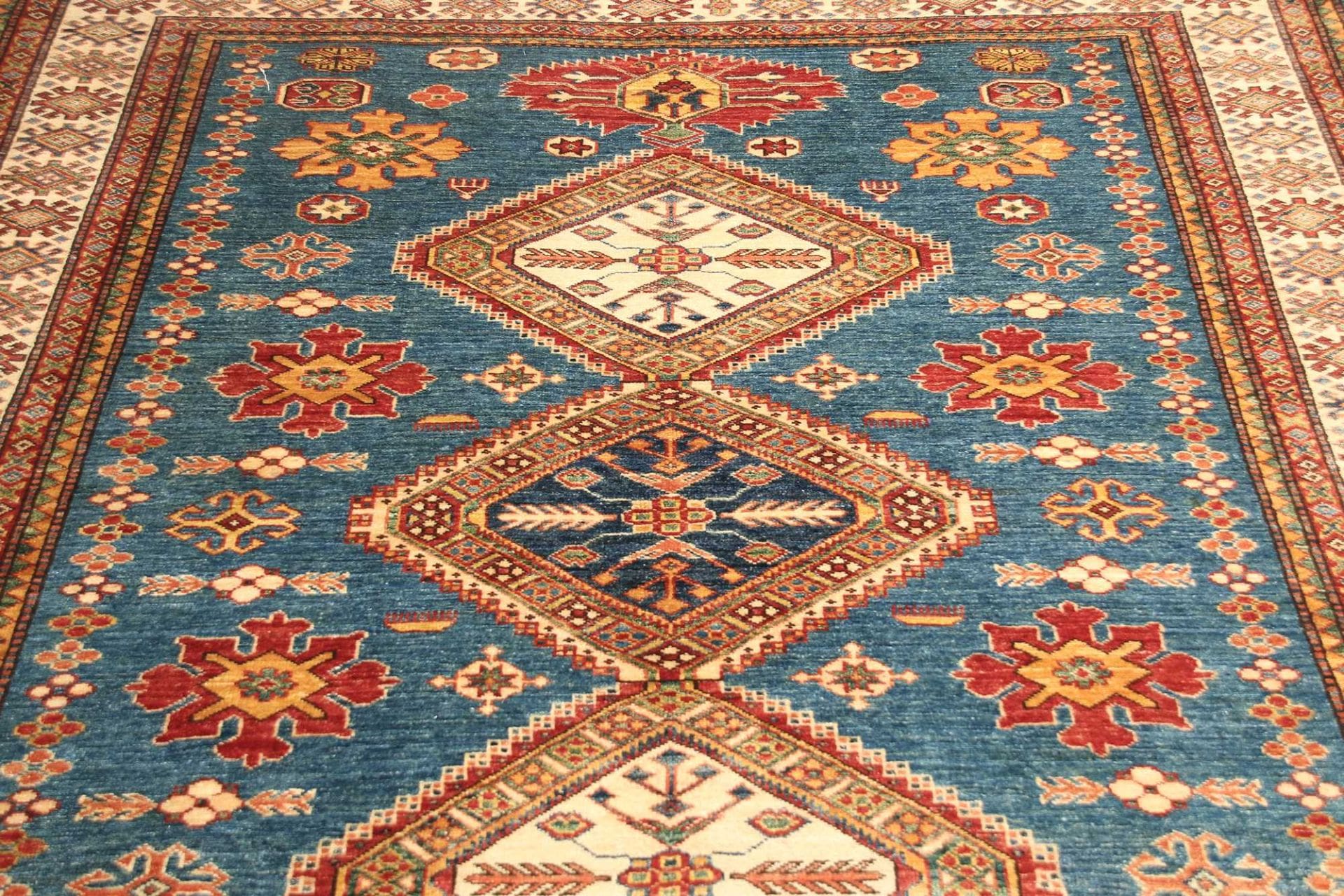 Handgeknüpfter Kazak Orientteppich, 178 × 226 cm, Wolle