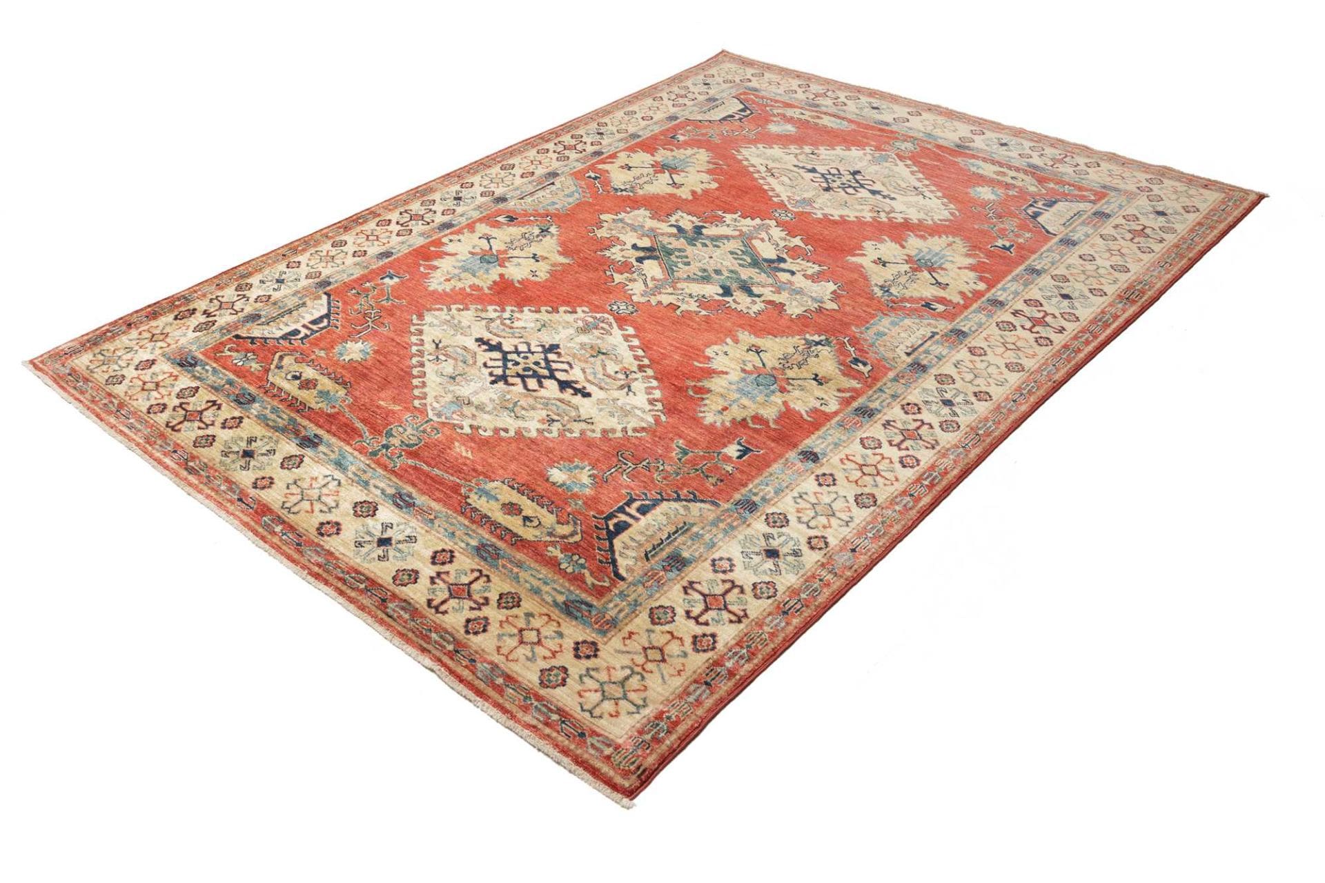 Kazak Orientteppich 174 × 239 cm aus Wolle, handgeknüpft