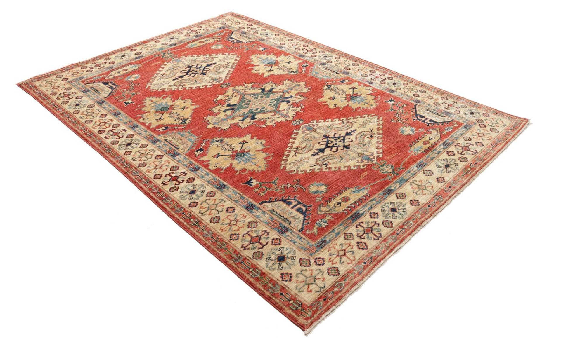 Kazak Orientteppich 174 × 239 cm aus Wolle, handgeknüpft