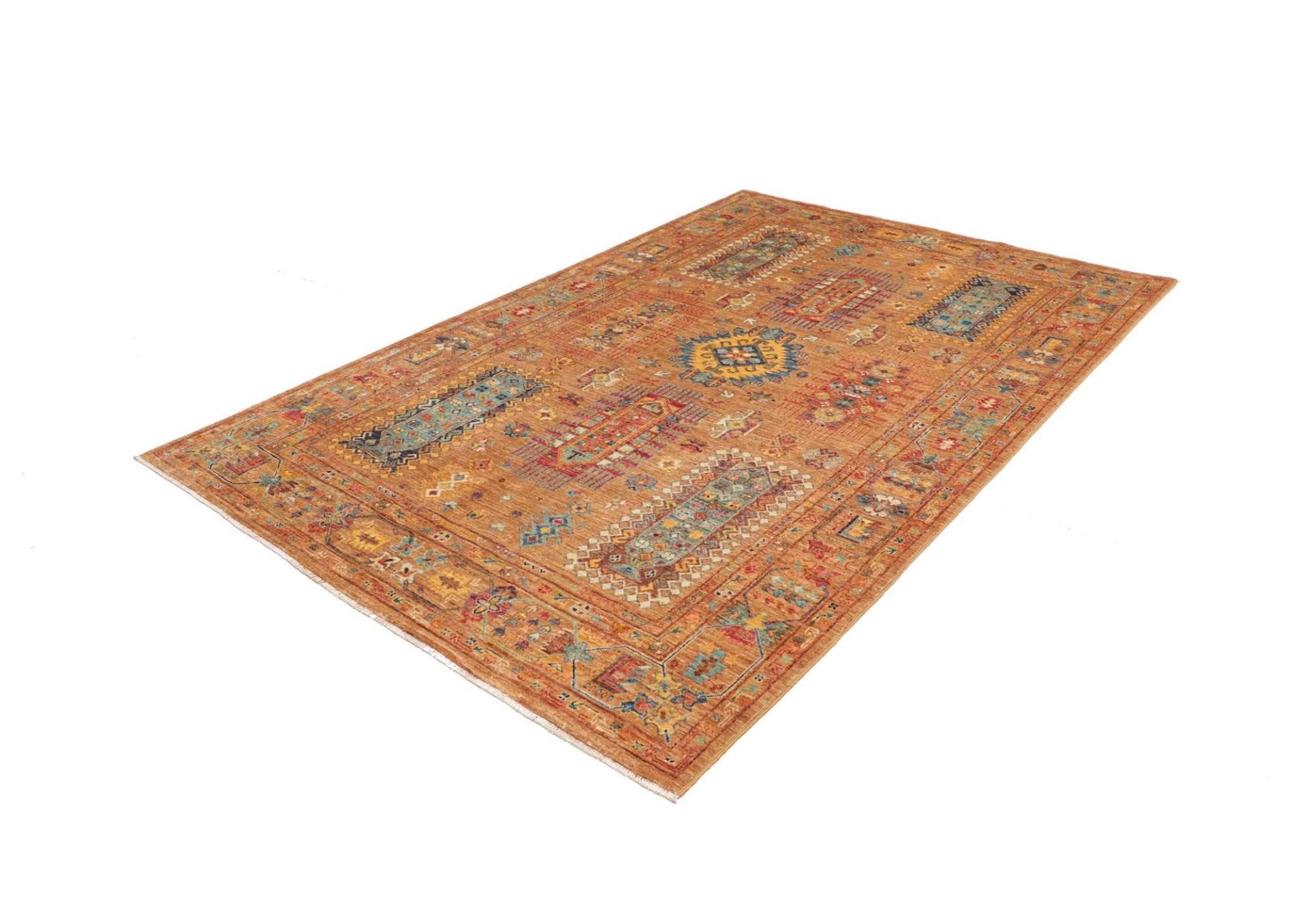Handgeknüpfter Samarkand Orientteppich, 174 × 244 cm, Wolle