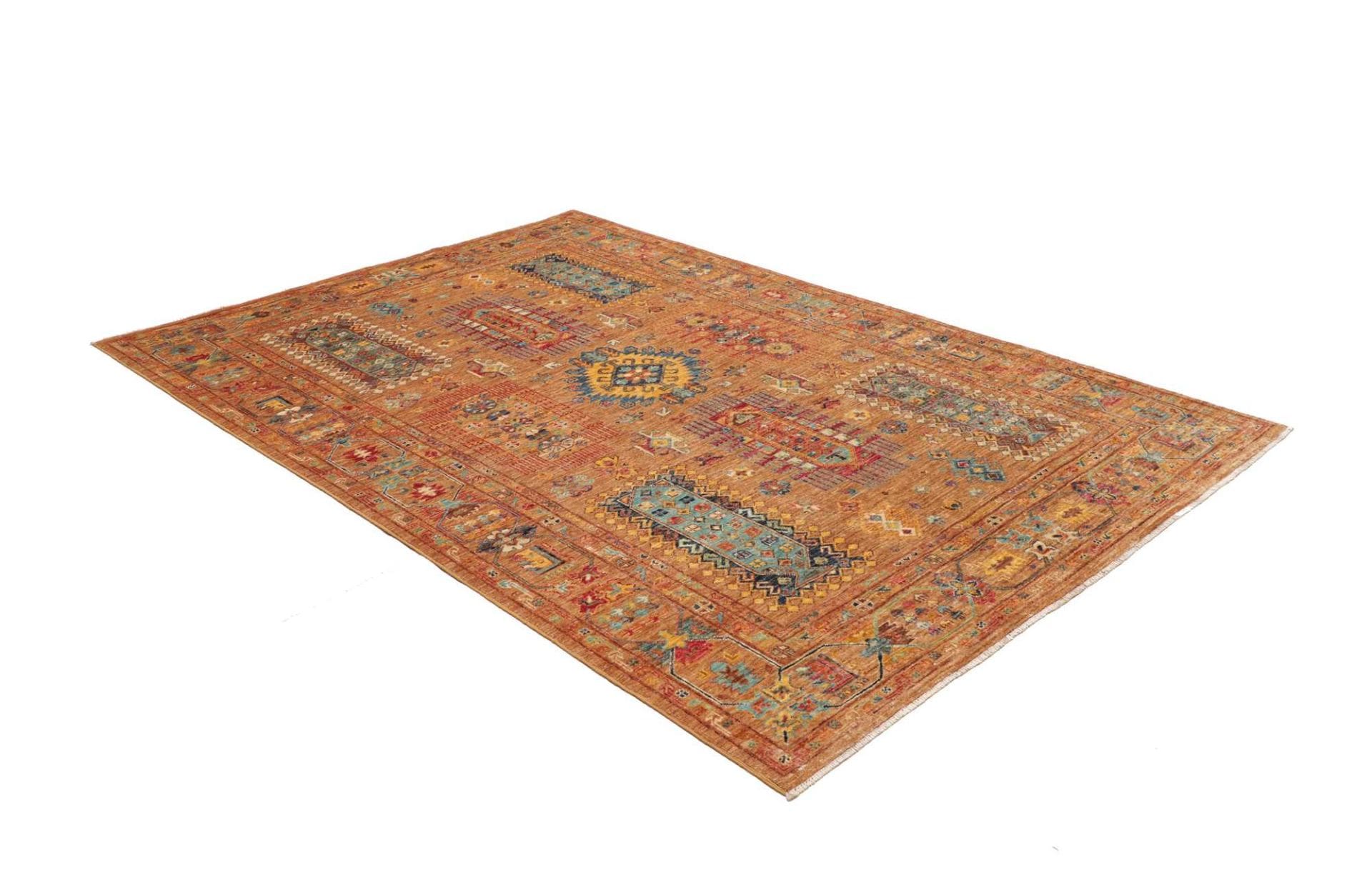 Handgeknüpfter Samarkand Orientteppich, 174 × 244 cm, Wolle