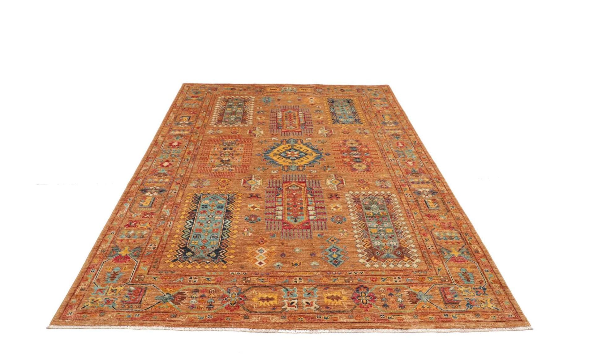 Handgeknüpfter Samarkand Orientteppich, 174 × 244 cm, Wolle