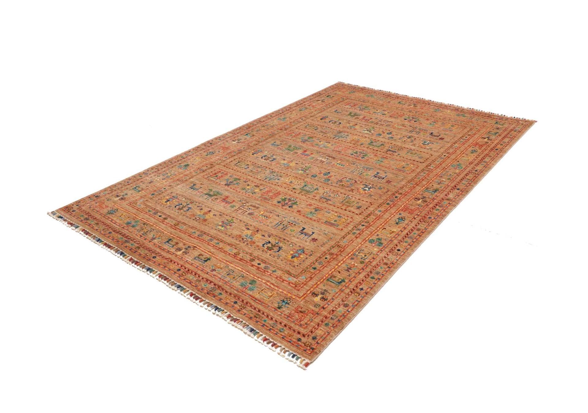 Handgeknüpfter Samarkand Orientteppich, 166 × 243 cm, Wolle