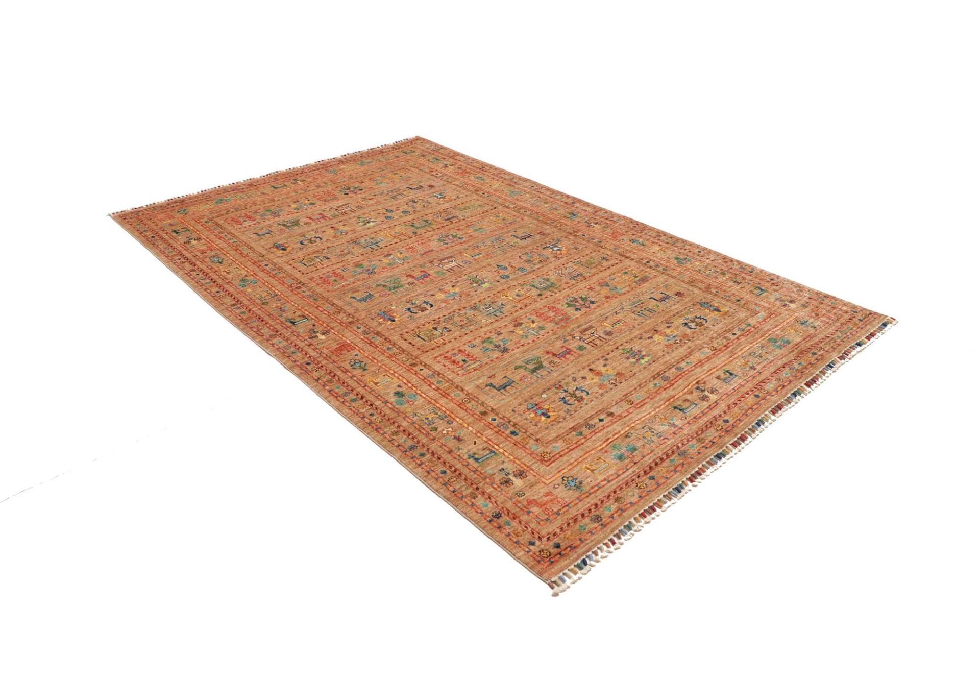 Handgeknüpfter Samarkand Orientteppich, 166 × 243 cm, Wolle