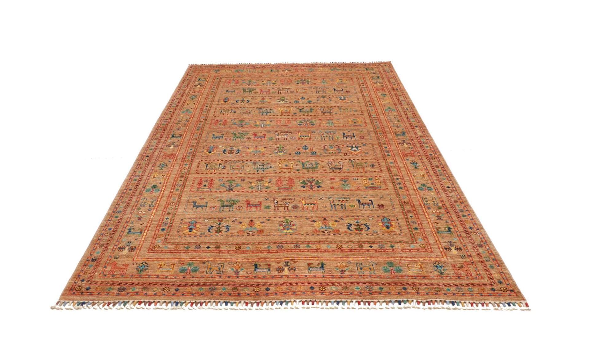 Handgeknüpfter Samarkand Orientteppich, 166 × 243 cm, Wolle