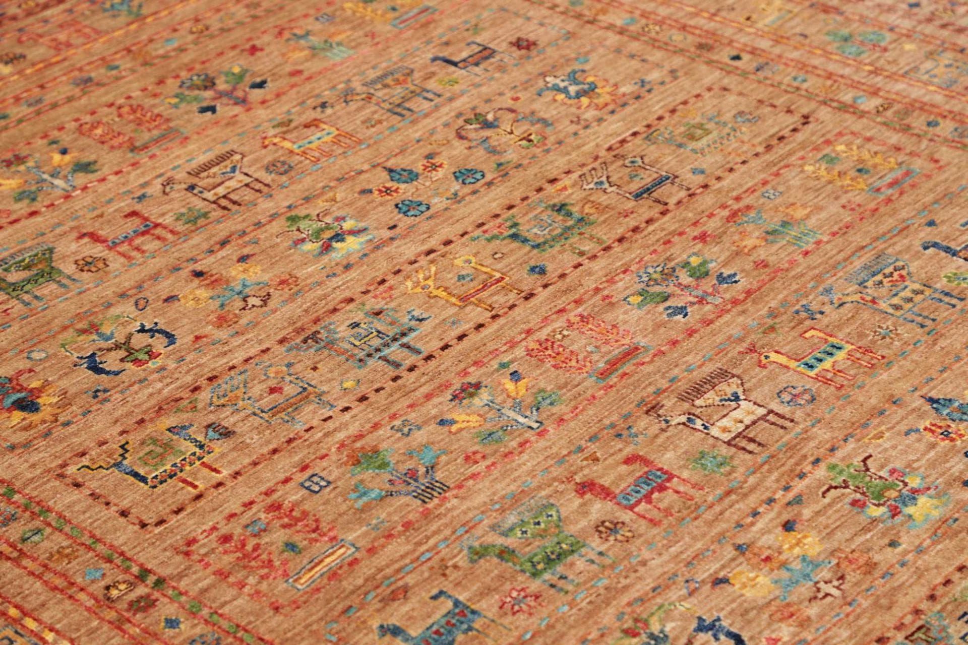 Handgeknüpfter Samarkand Orientteppich, 166 × 243 cm, Wolle