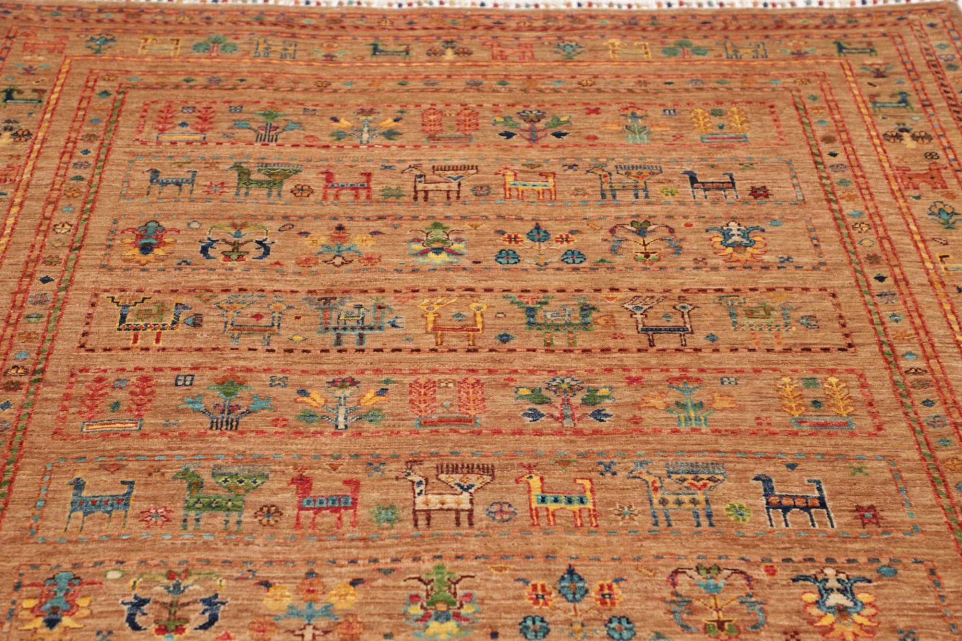 Handgeknüpfter Samarkand Orientteppich, 166 × 243 cm, Wolle