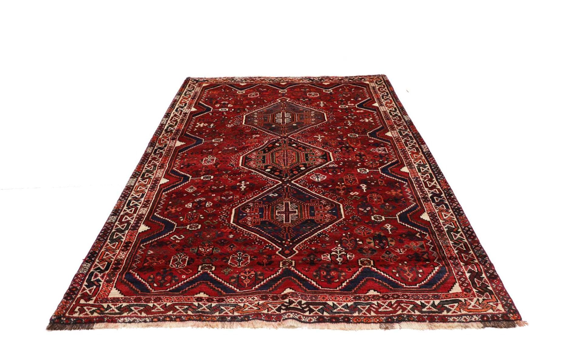 Shiraz Perserteppich 173 × 245 cm aus Wolle, handgeknüpft