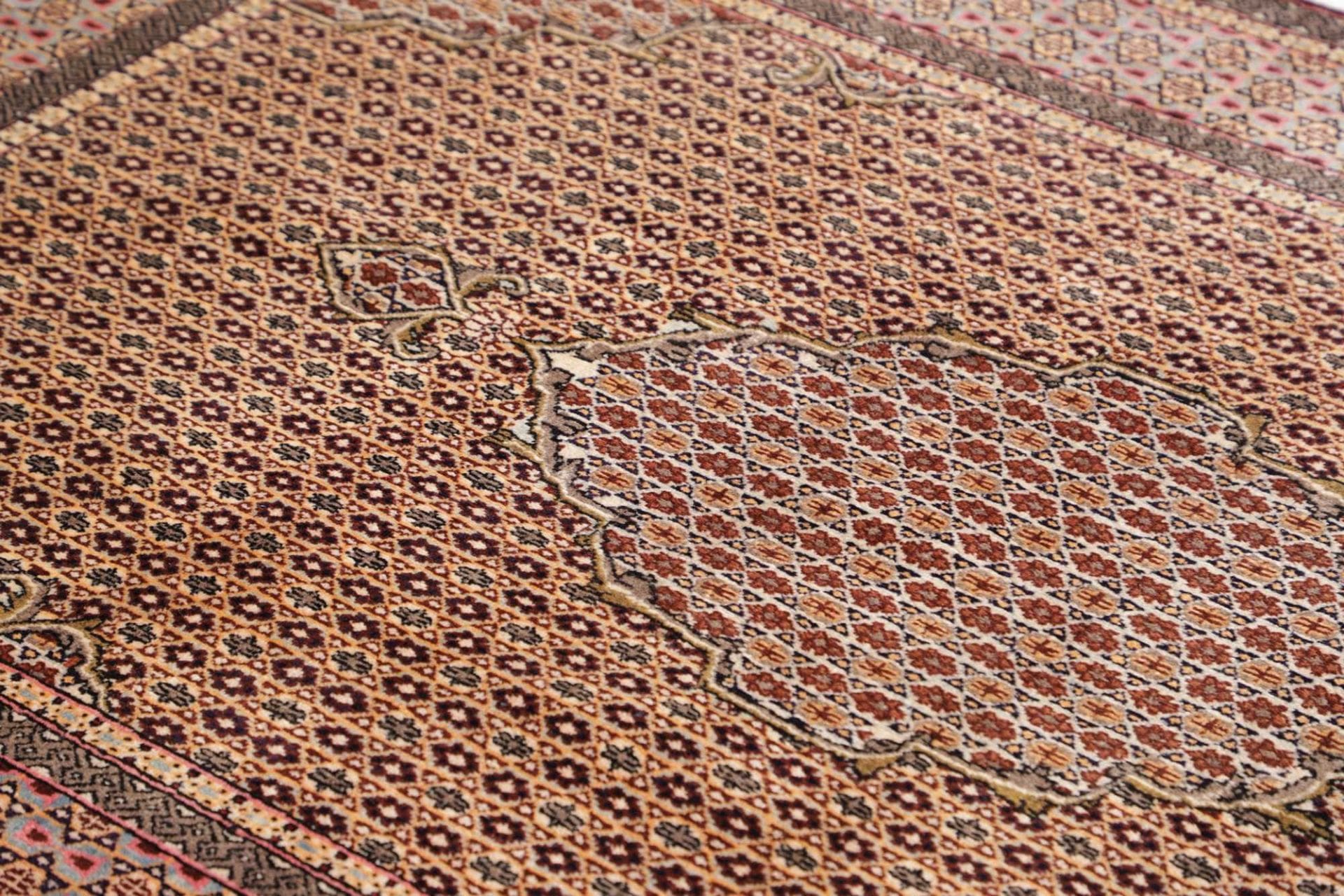 Handgeknüpfter Moud Perserteppich, 145 × 213 cm, Wolle
