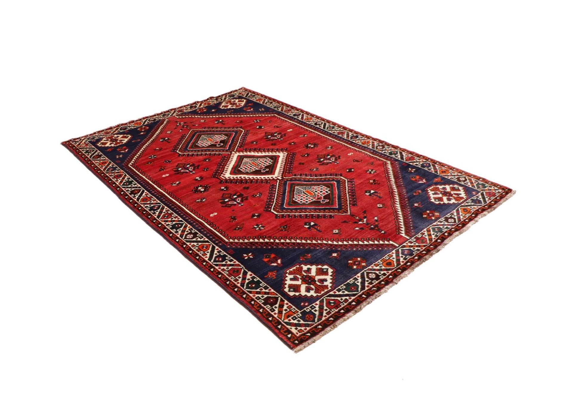 Shiraz Perserteppich 163 × 233 cm aus Wolle, handgeknüpft
