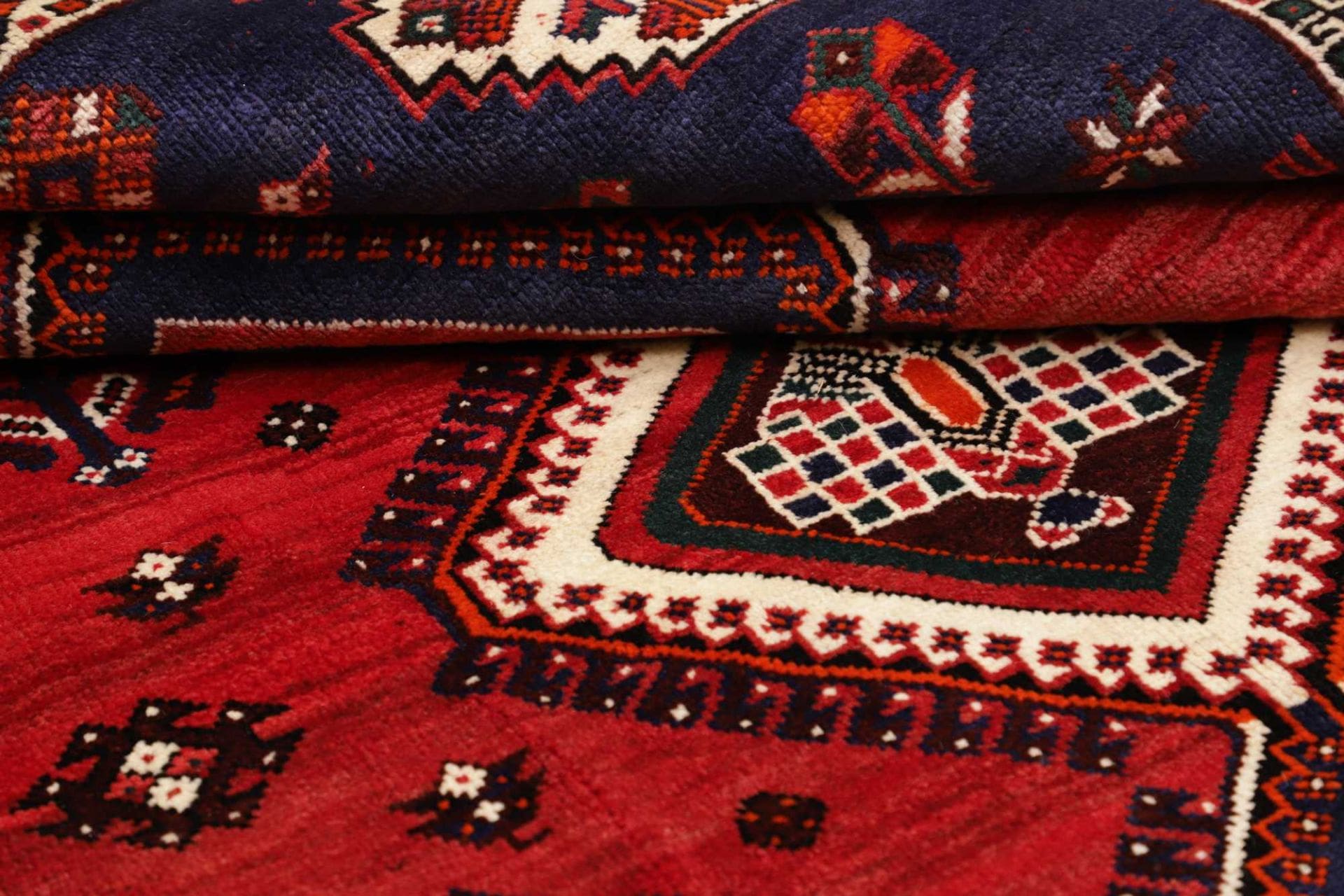 Shiraz Perserteppich 163 × 233 cm aus Wolle, handgeknüpft