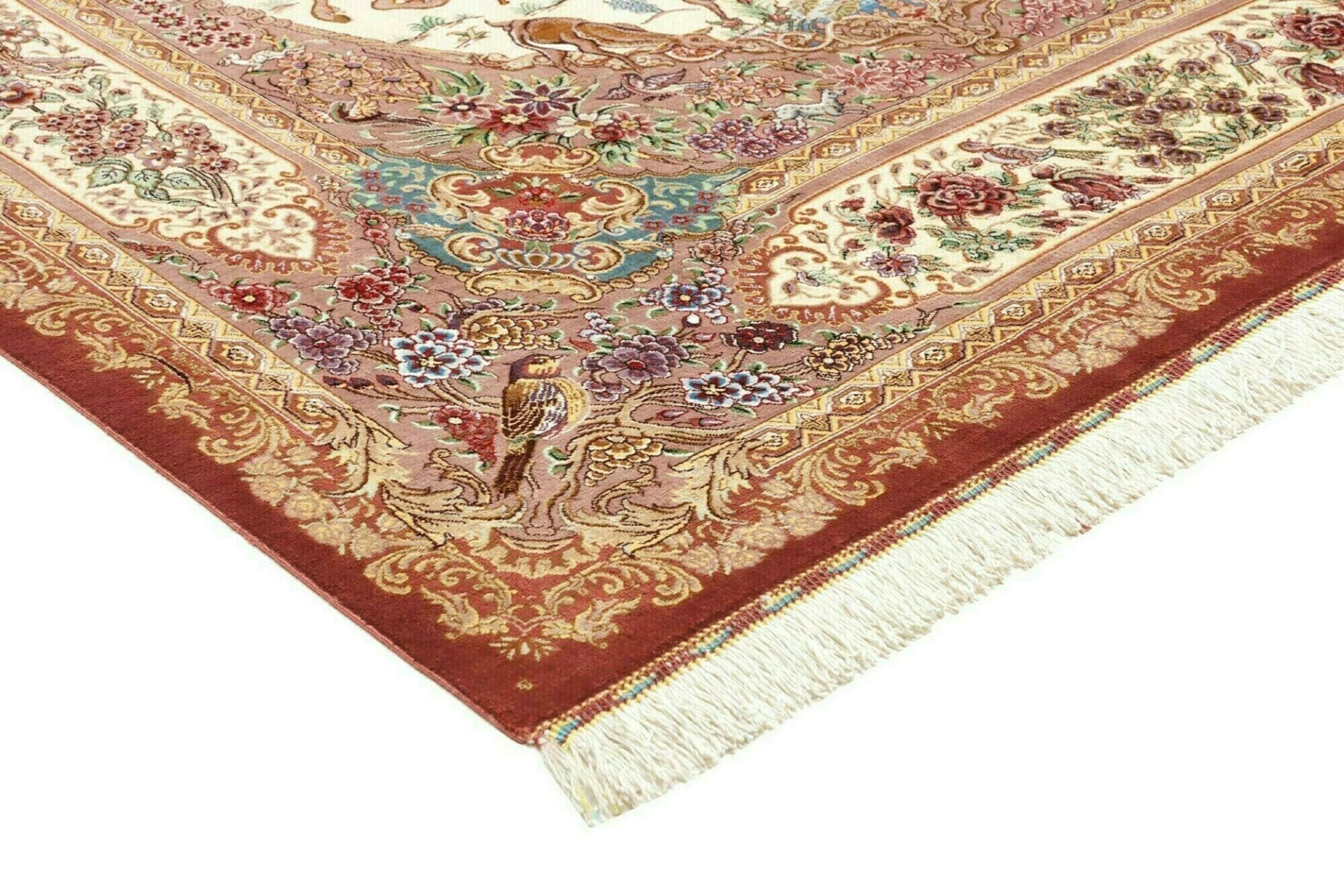Handgeknüpfter Ghom Perserteppich 134 × 198 cm