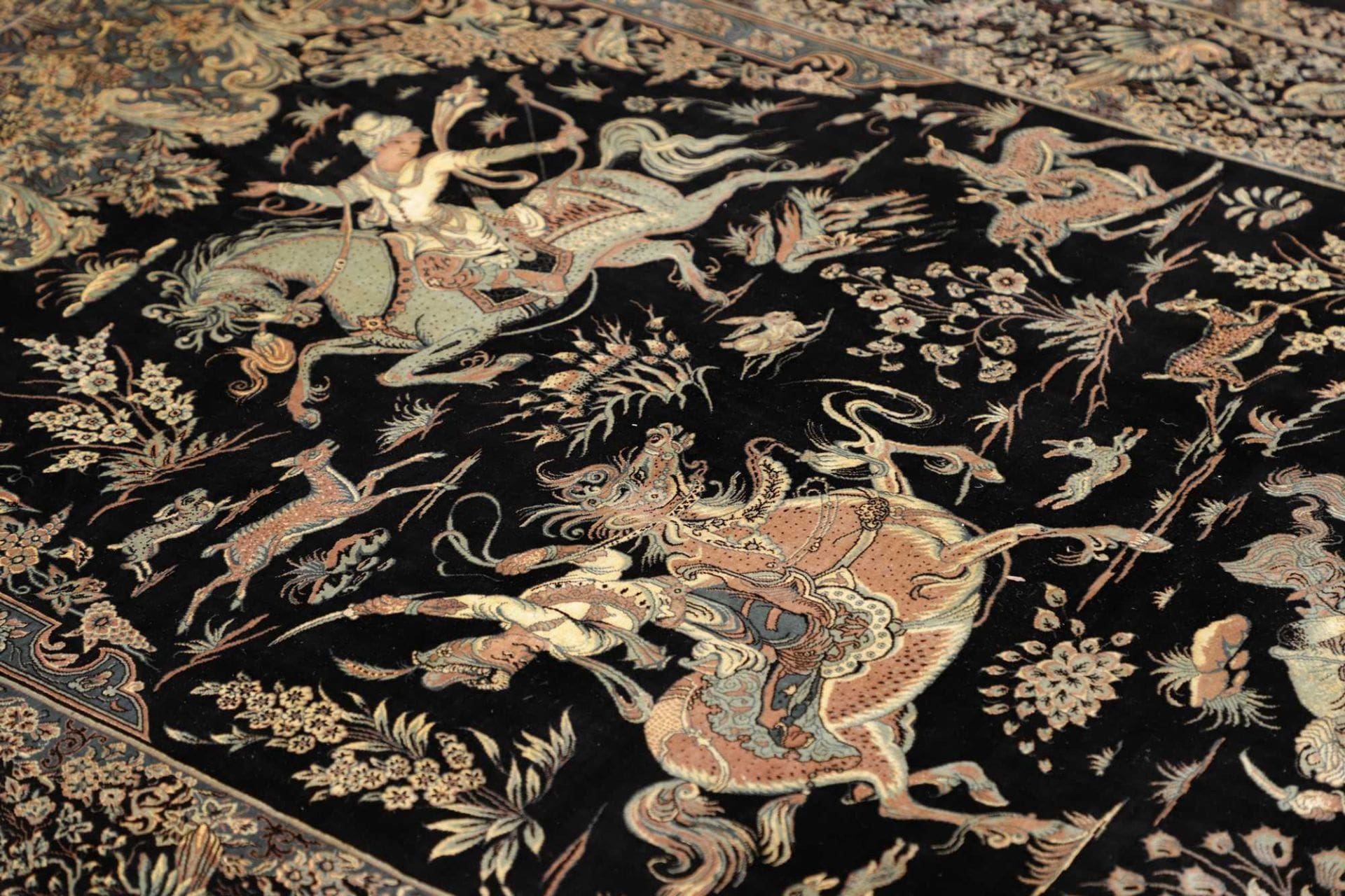Handgeknüpfter Ghom Perserteppich 140 × 202 cm