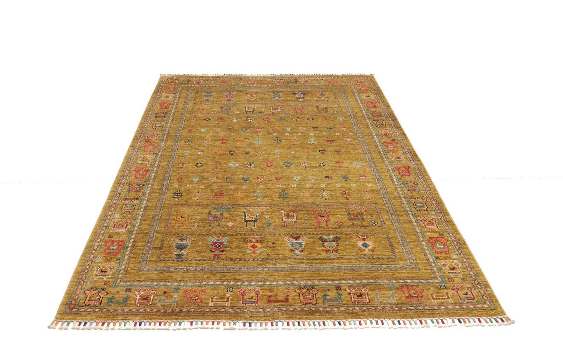 Handgeknüpfter Samarkand Orientteppich 153 × 206 cm