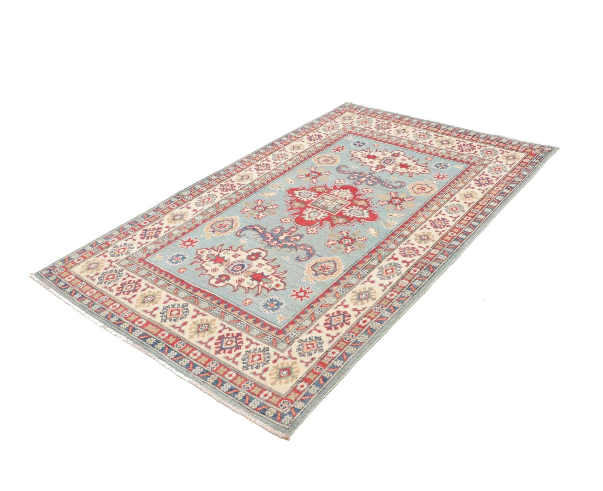 Handgeknüpfter Kazak Orientteppich, 124 × 186 cm, Wolle