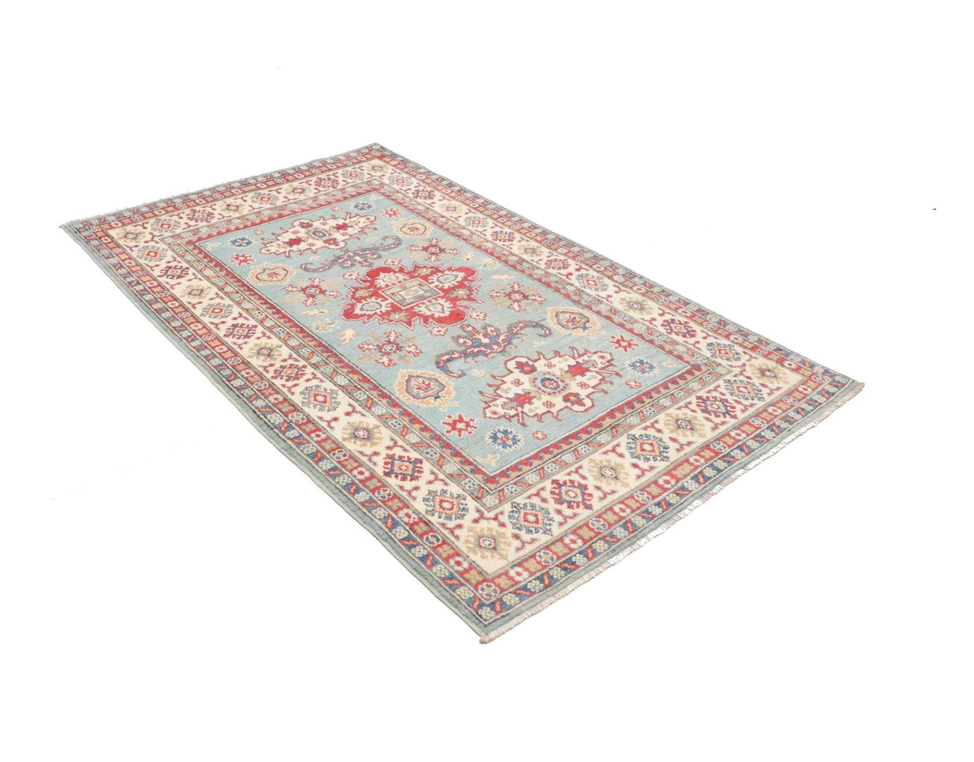 Handgeknüpfter Kazak Orientteppich, 124 × 186 cm, Wolle