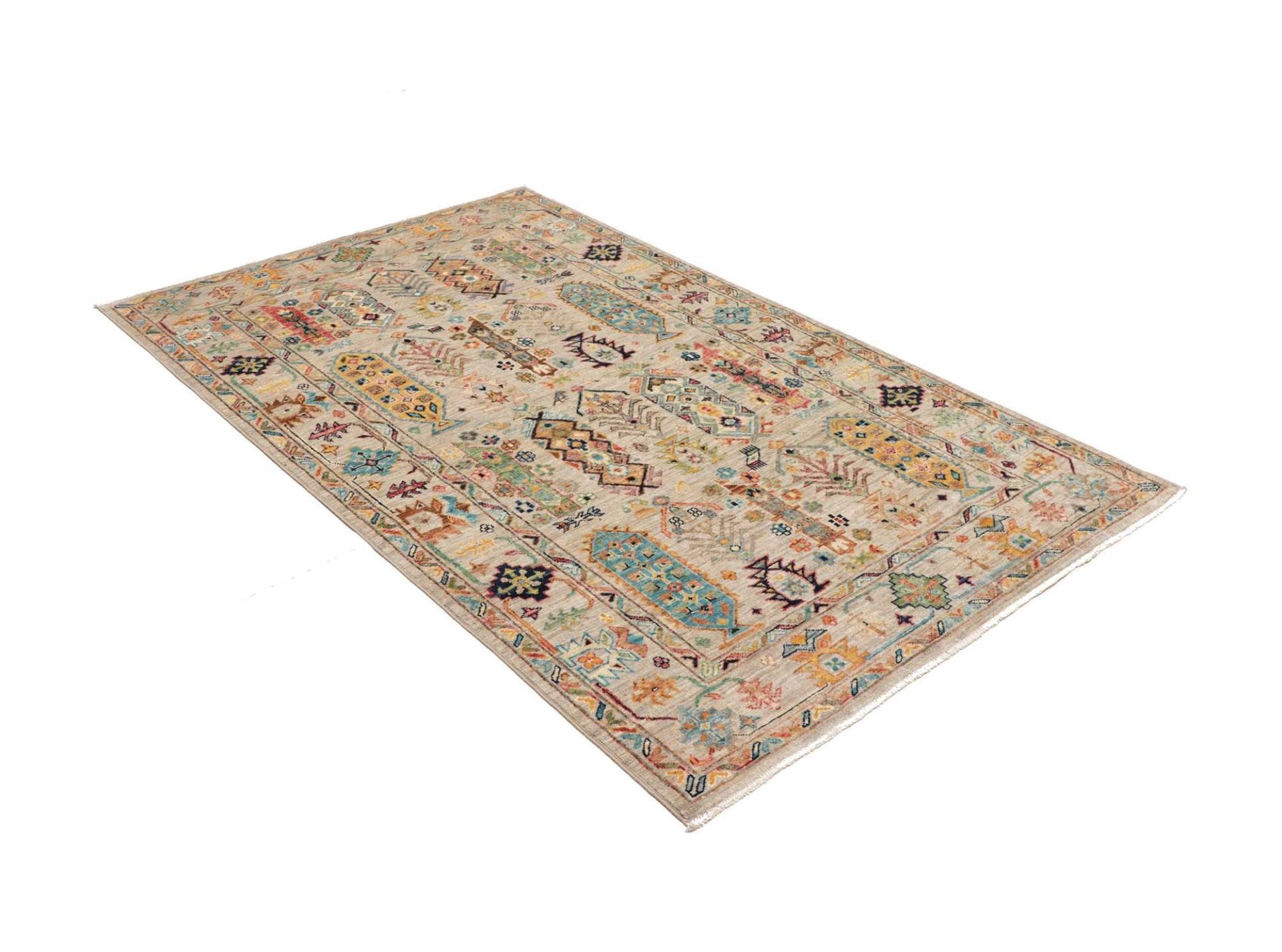 Samarkand Orientteppich 123 × 193 cm aus Wolle, handgeknüpft