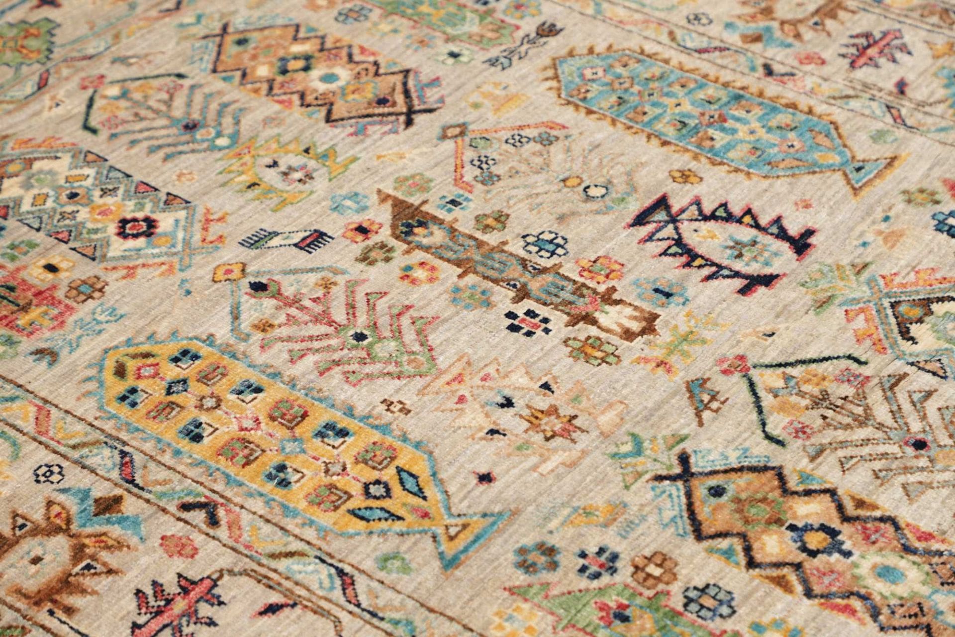 Samarkand Orientteppich 123 × 193 cm aus Wolle, handgeknüpft