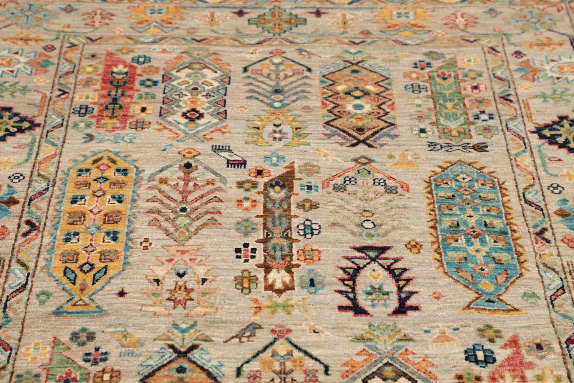 Samarkand Orientteppich 123 × 193 cm aus Wolle, handgeknüpft