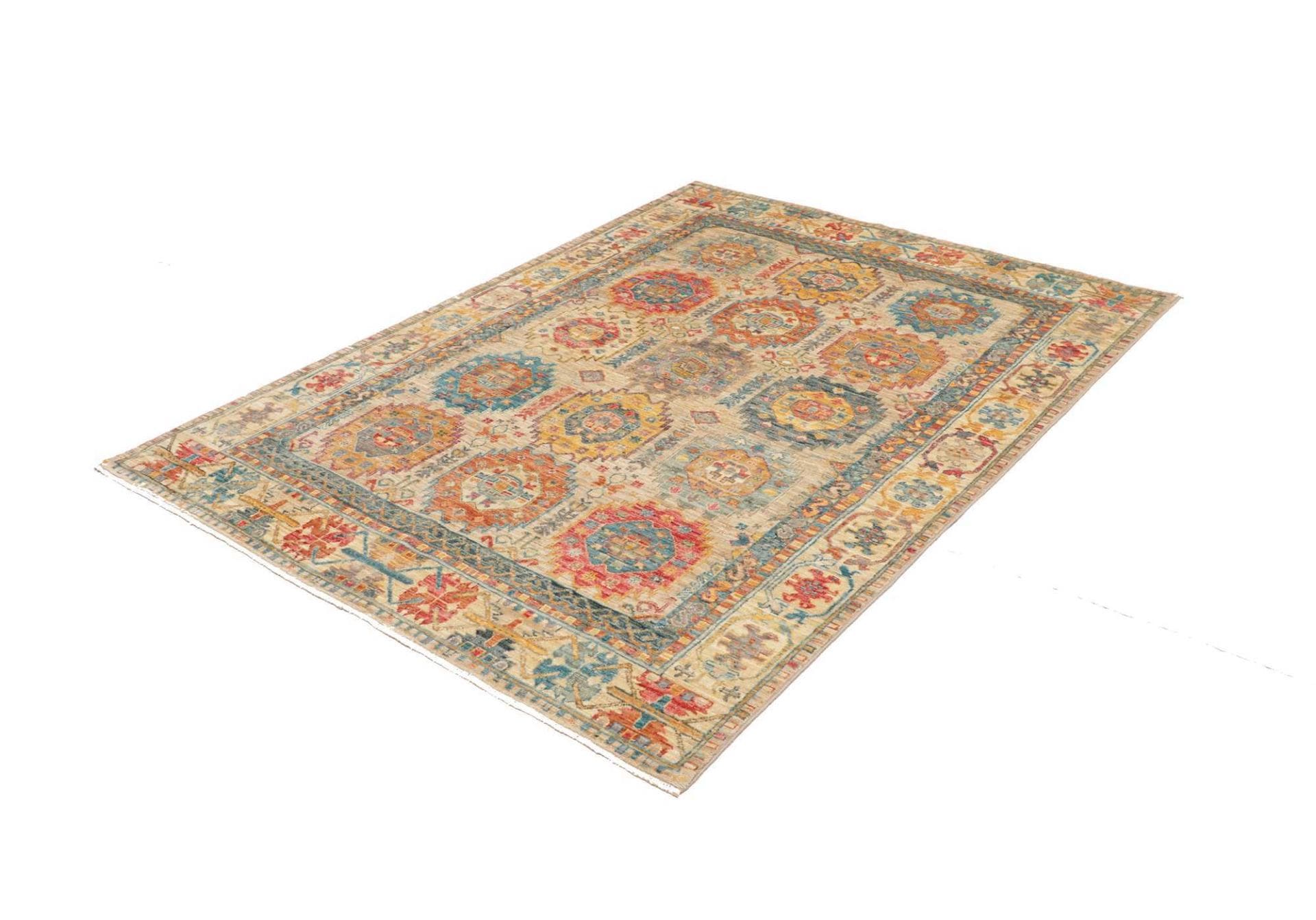 Handgeknüpfter Samarkand Orientteppich 150 × 198 cm