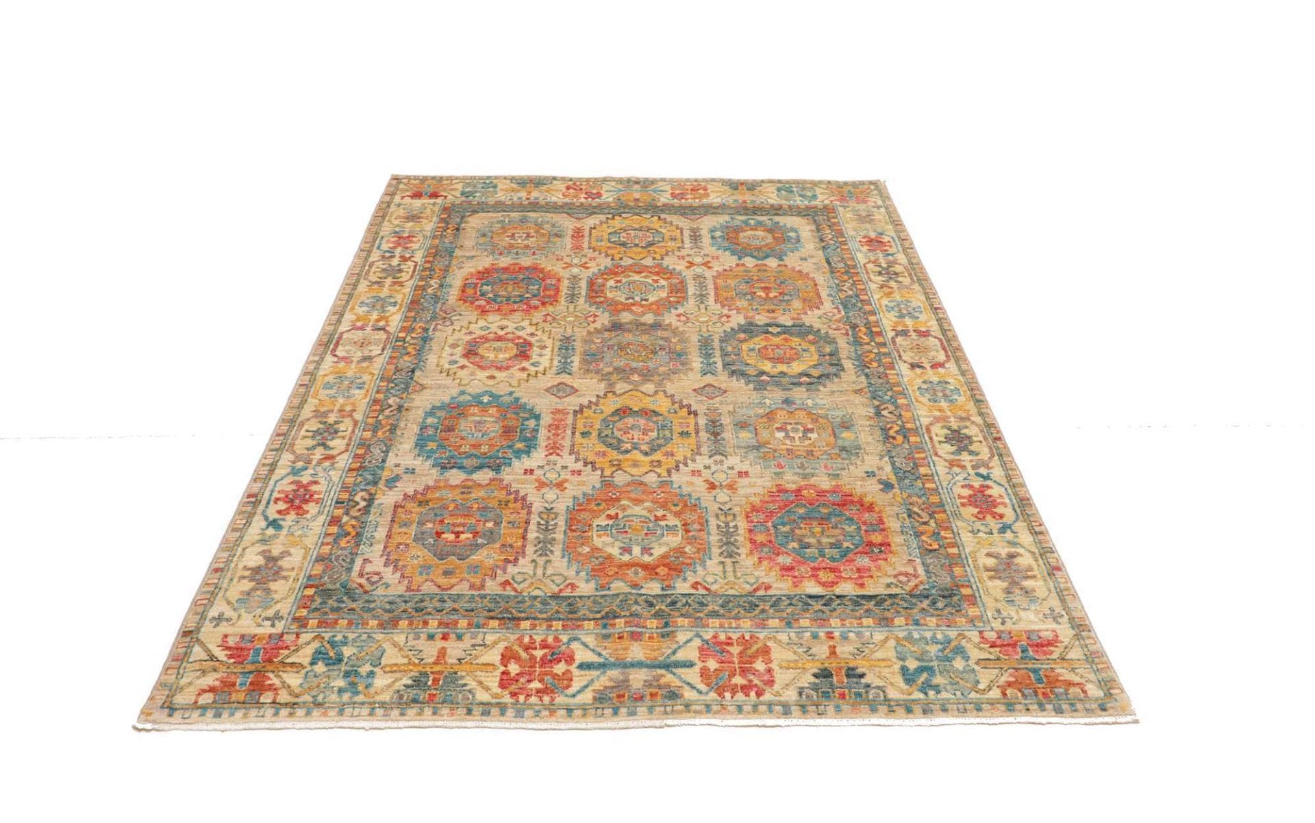 Handgeknüpfter Samarkand Orientteppich 150 × 198 cm