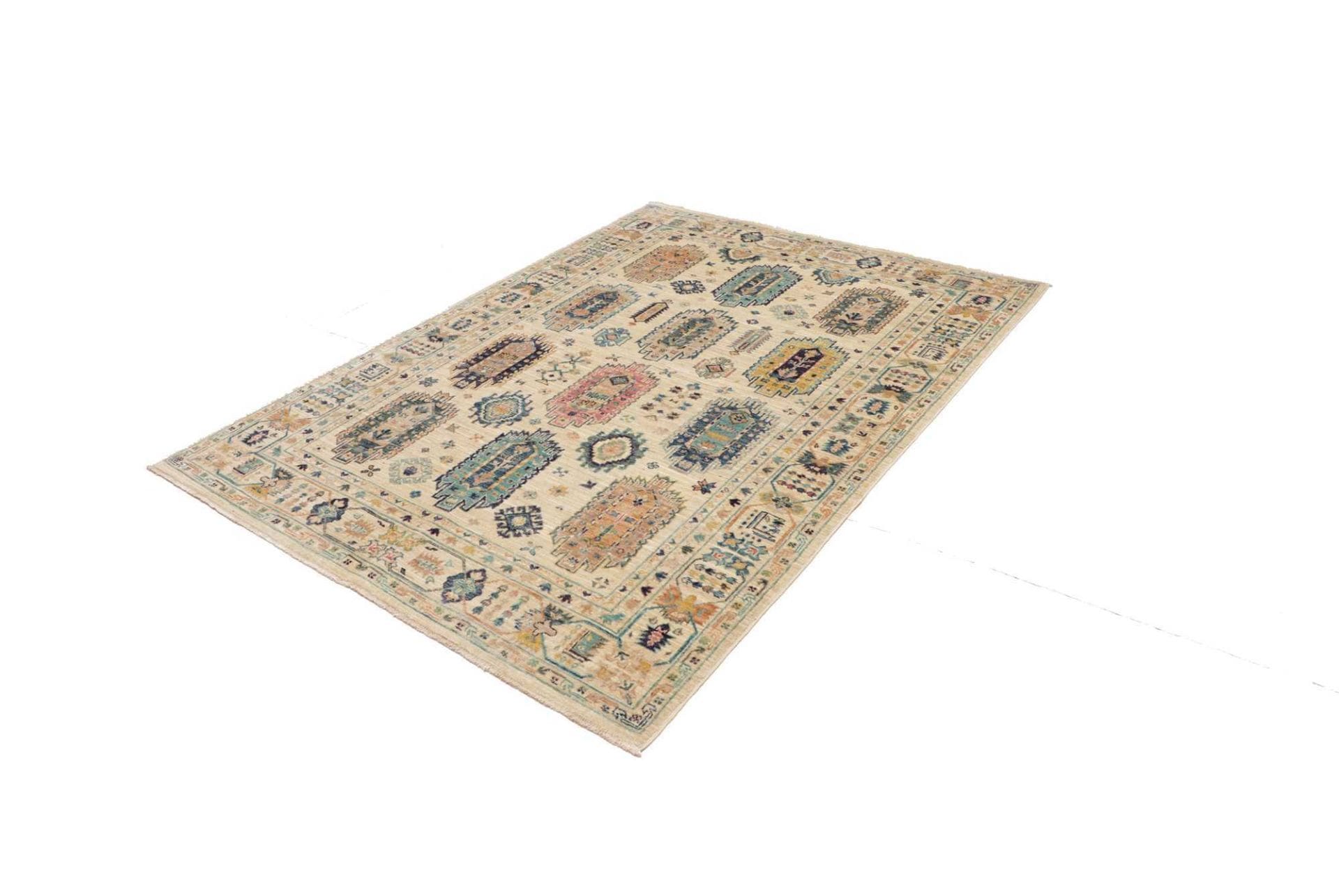 Handgeknüpfter Samarkand Orientteppich, 150 × 201 cm, Wolle