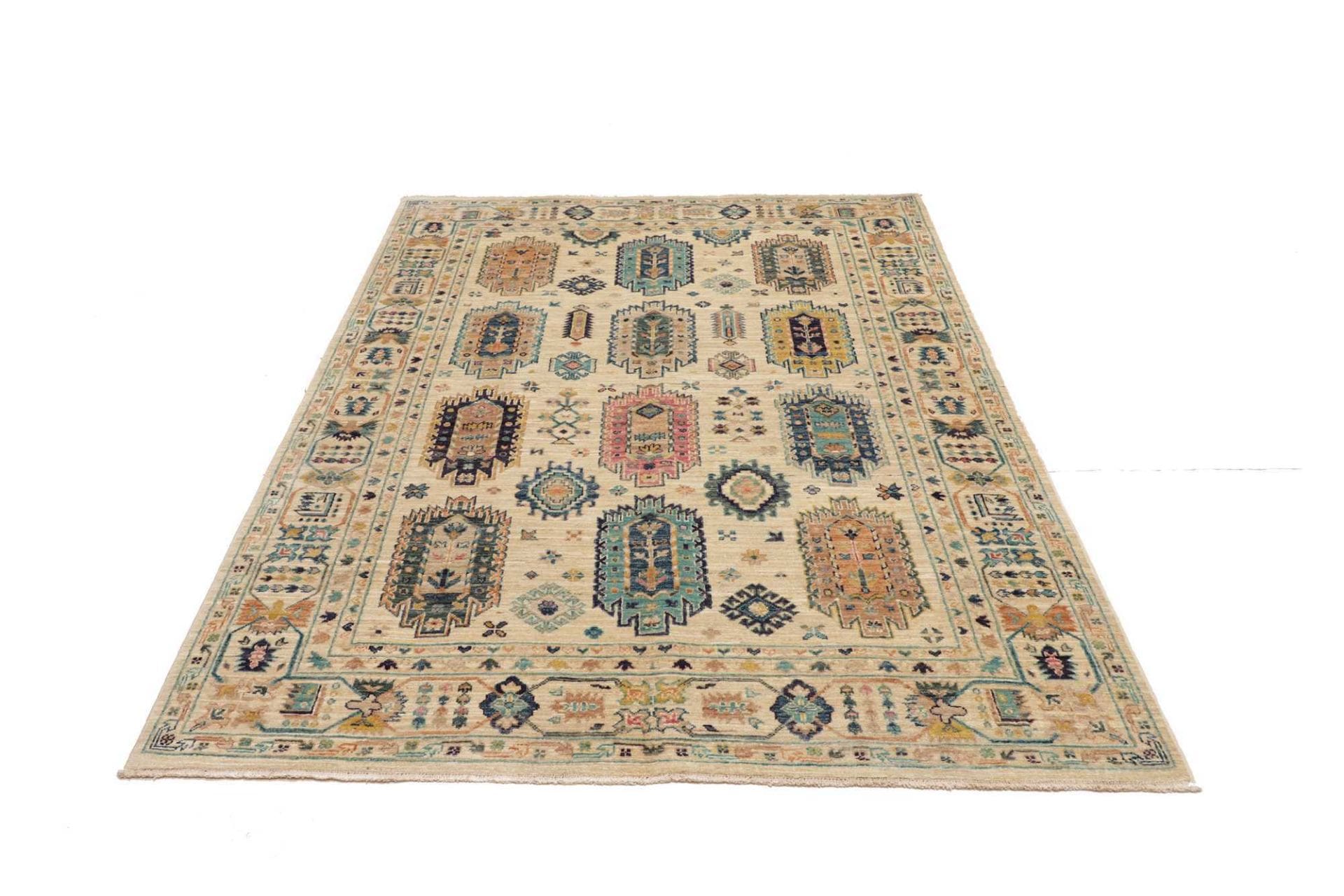 Handgeknüpfter Samarkand Orientteppich, 150 × 201 cm, Wolle