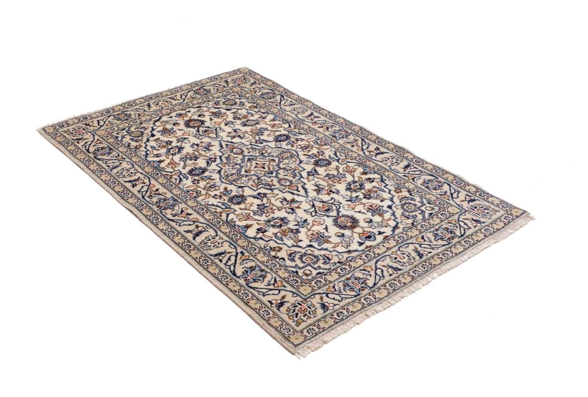 Handgeknüpfter Kashan Perserteppich, 103 × 150 cm, Wolle