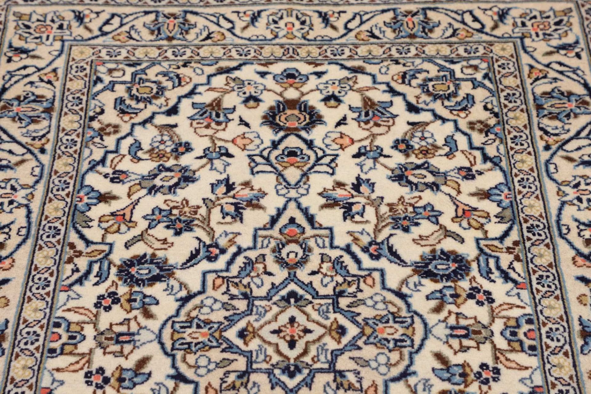 Handgeknüpfter Kashan Perserteppich, 103 × 150 cm, Wolle