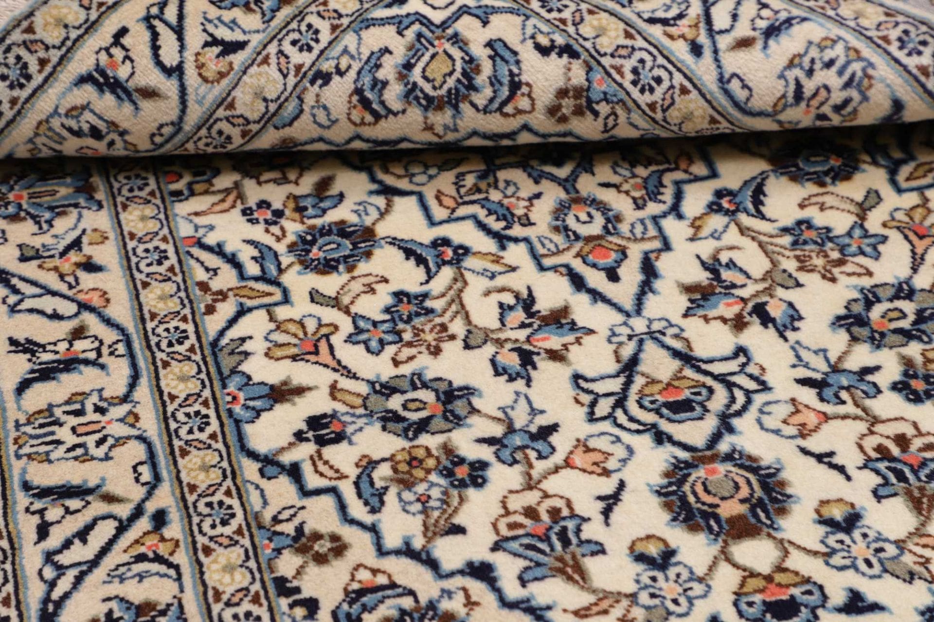 Handgeknüpfter Kashan Perserteppich, 103 × 150 cm, Wolle