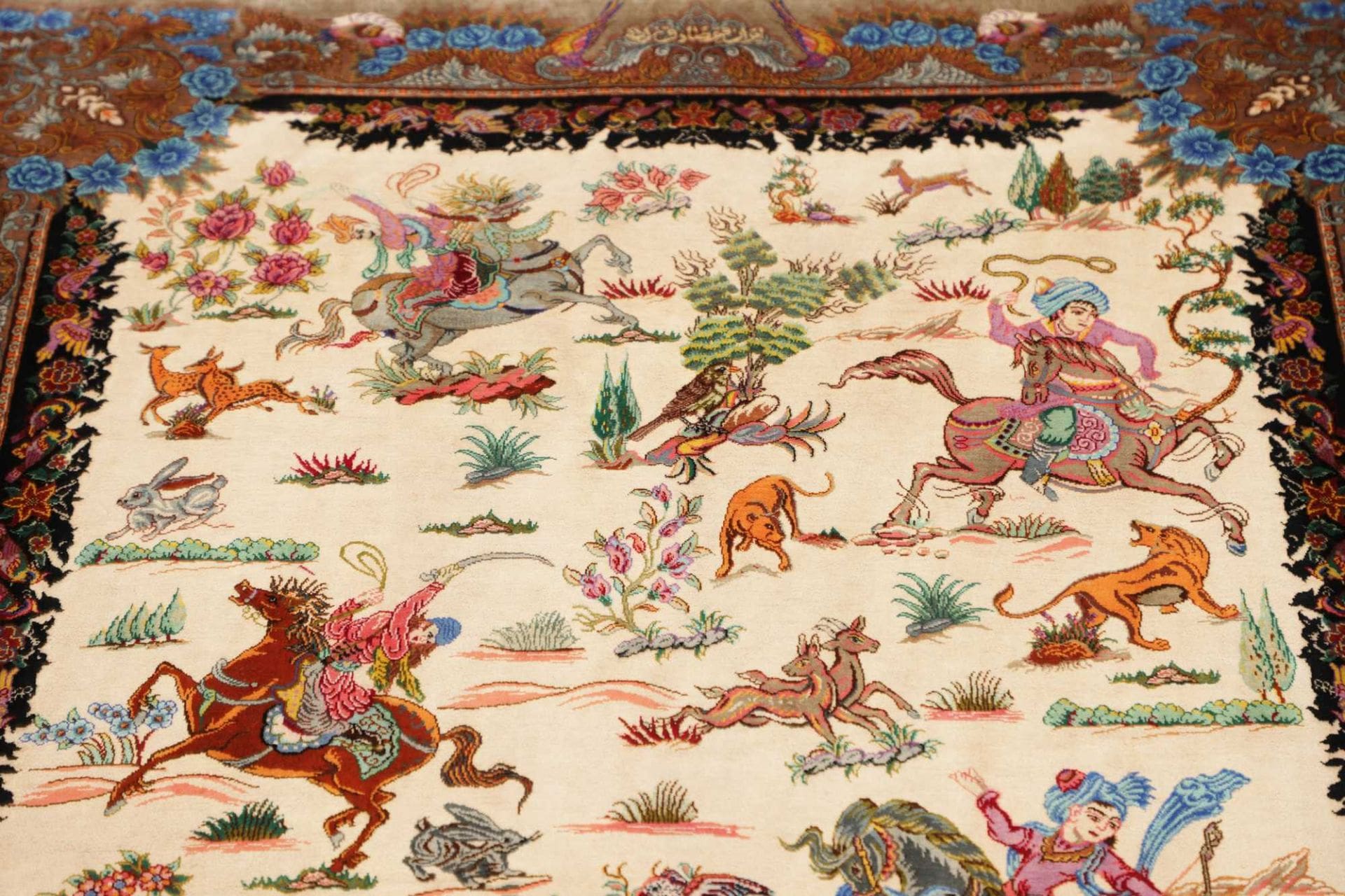Handgeknüpfter Ghom Perserteppich 103 × 150 cm