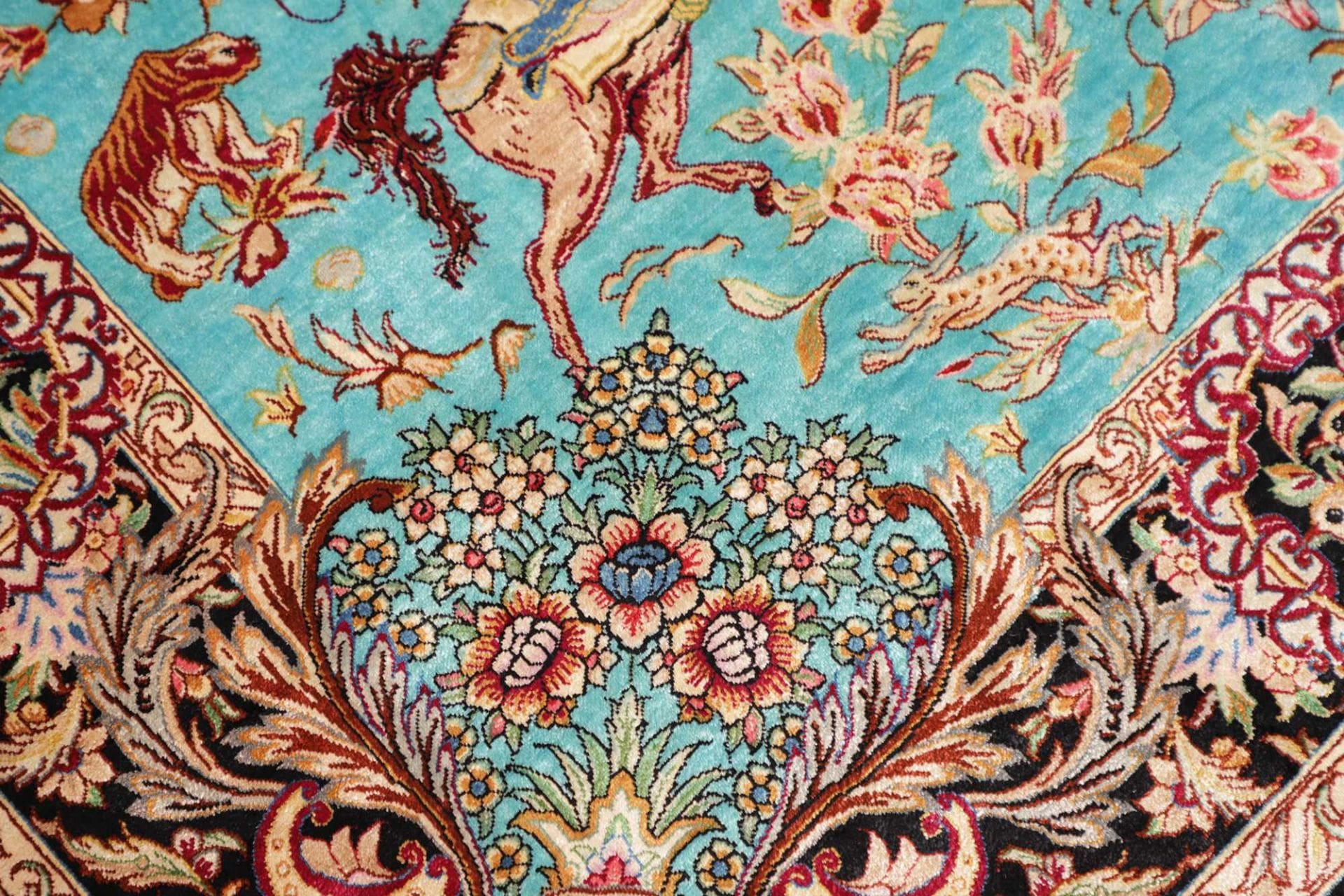 Ghom Perserteppich aus Iran, 103 × 145 cm