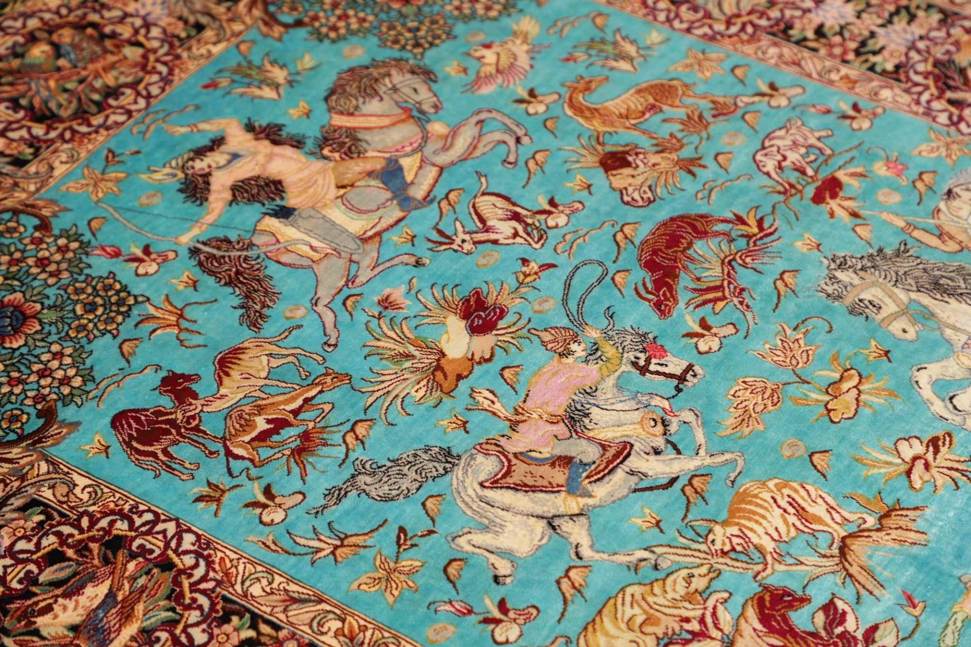 Ghom Perserteppich aus Iran, 103 × 145 cm